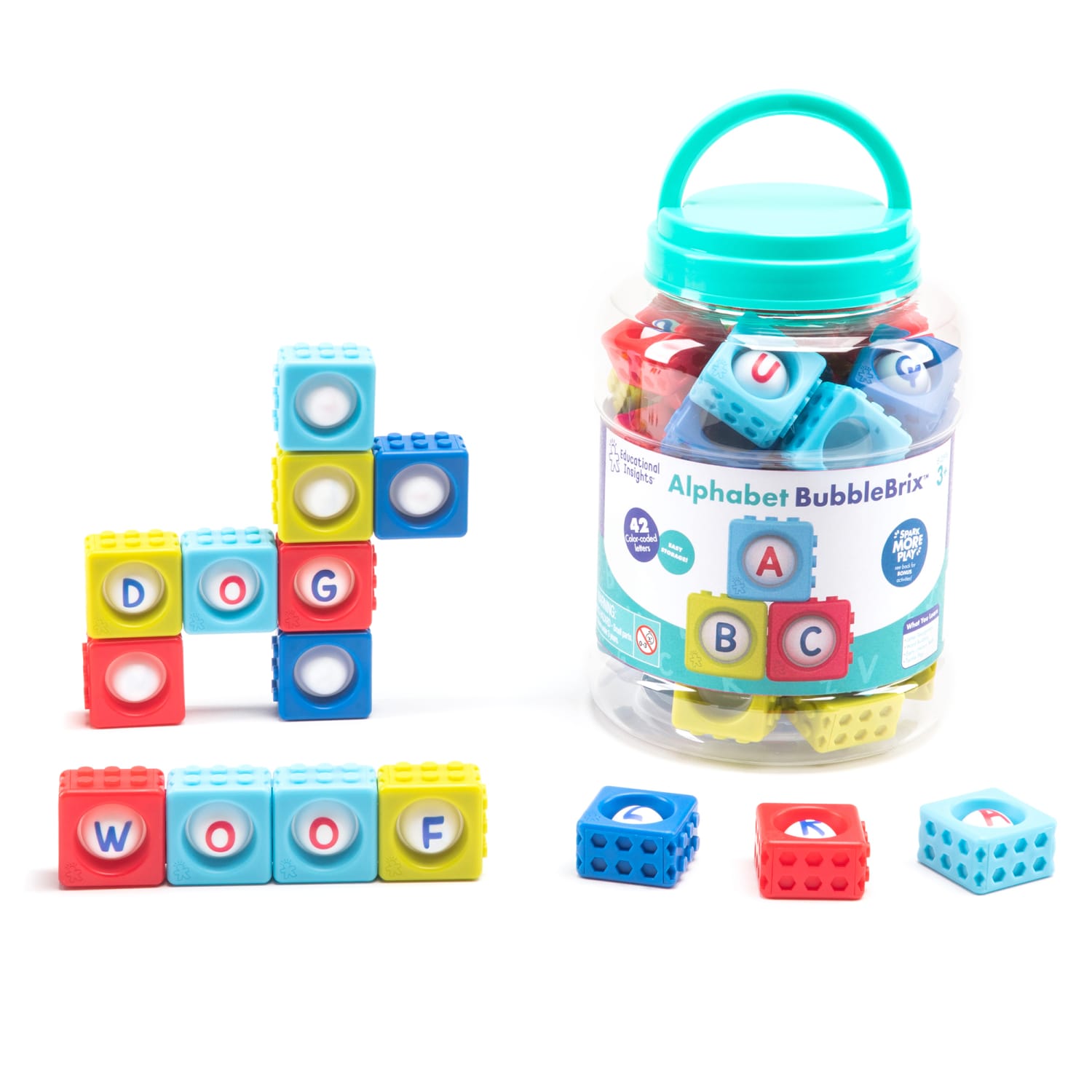 Educational Insights Alphabet BubbleBrix, Multicolor