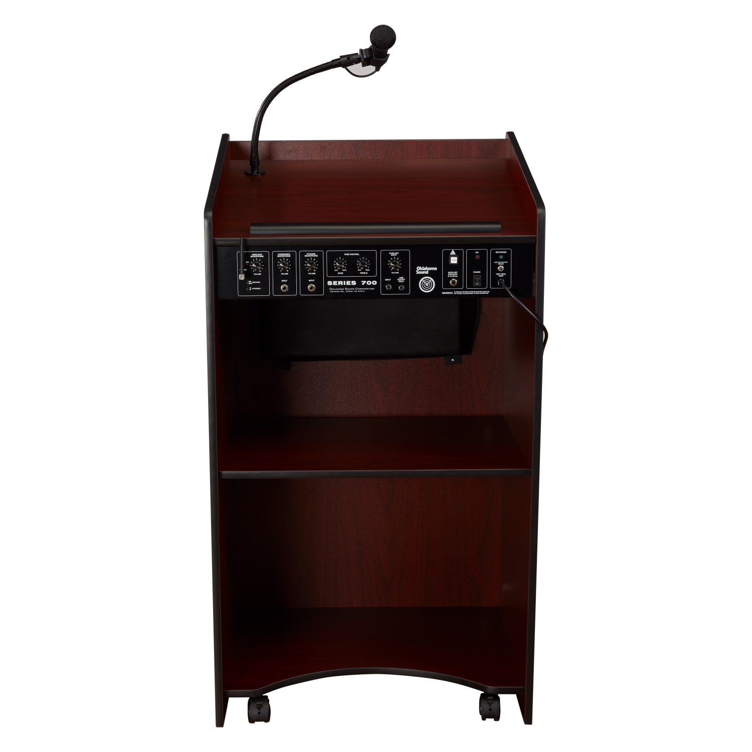 Oklahoma Sound? The Aristocrat Sound Lectern With Headset Wireless Microphone, Mahogany - Image 5