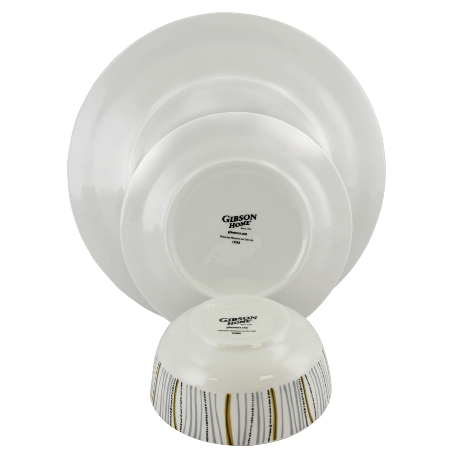 Gibson Home Classic Burst 12-Piece Dinnerware Set, Multicolor - Image 4