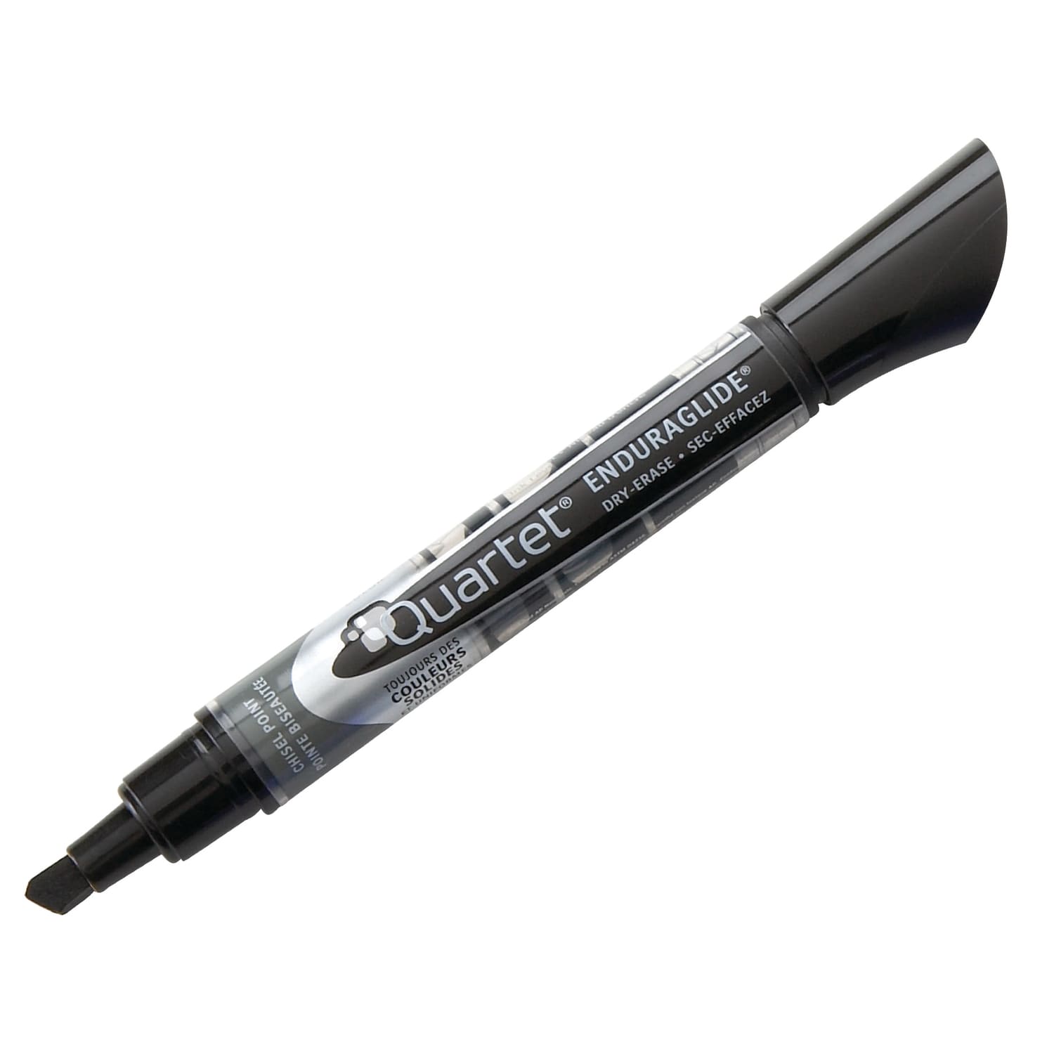 Quartet EnduraGlide Dry-Erase Markers, Chisel, Black, Pack Of 12 - Image 3