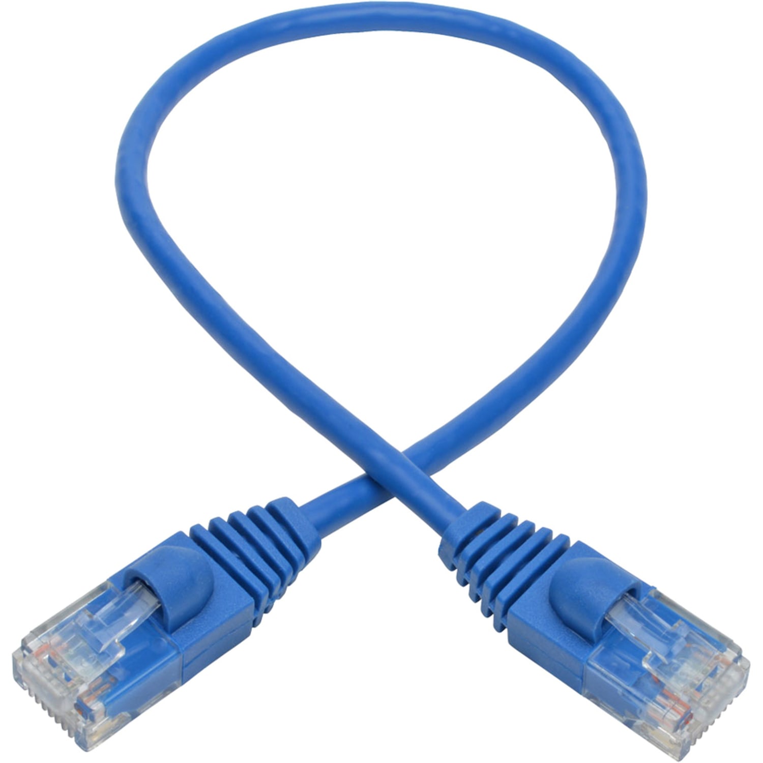 Tripp Lite Cat6a 10G Snagless Molded Slim UTP Ethernet Cable (RJ45 M/M) Blue 1 ft. (0.31 m) - Image 3