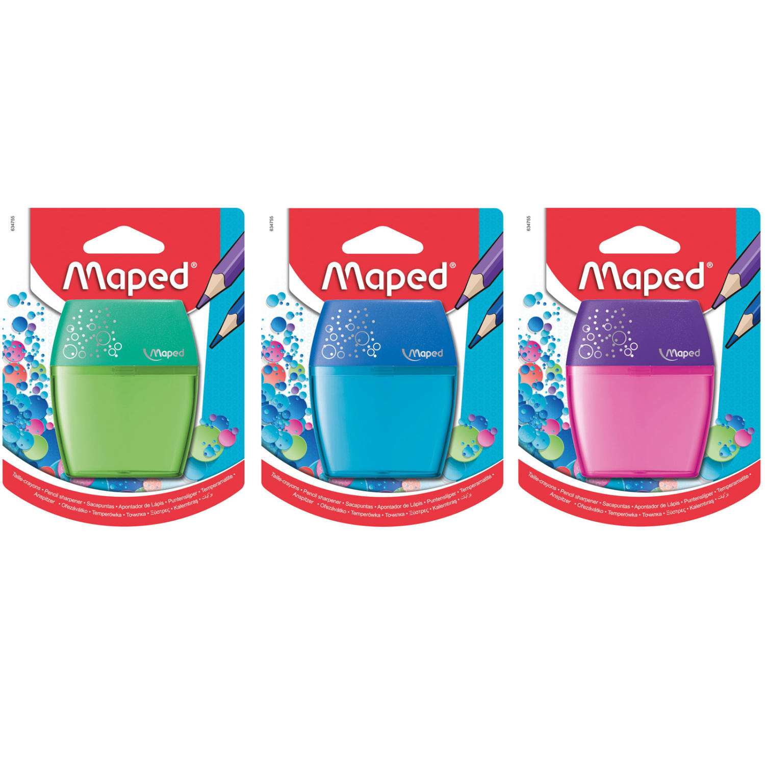 Maped Shaker Pencil Sharpener, 2-Hole, Pack Of 25 - Image 3