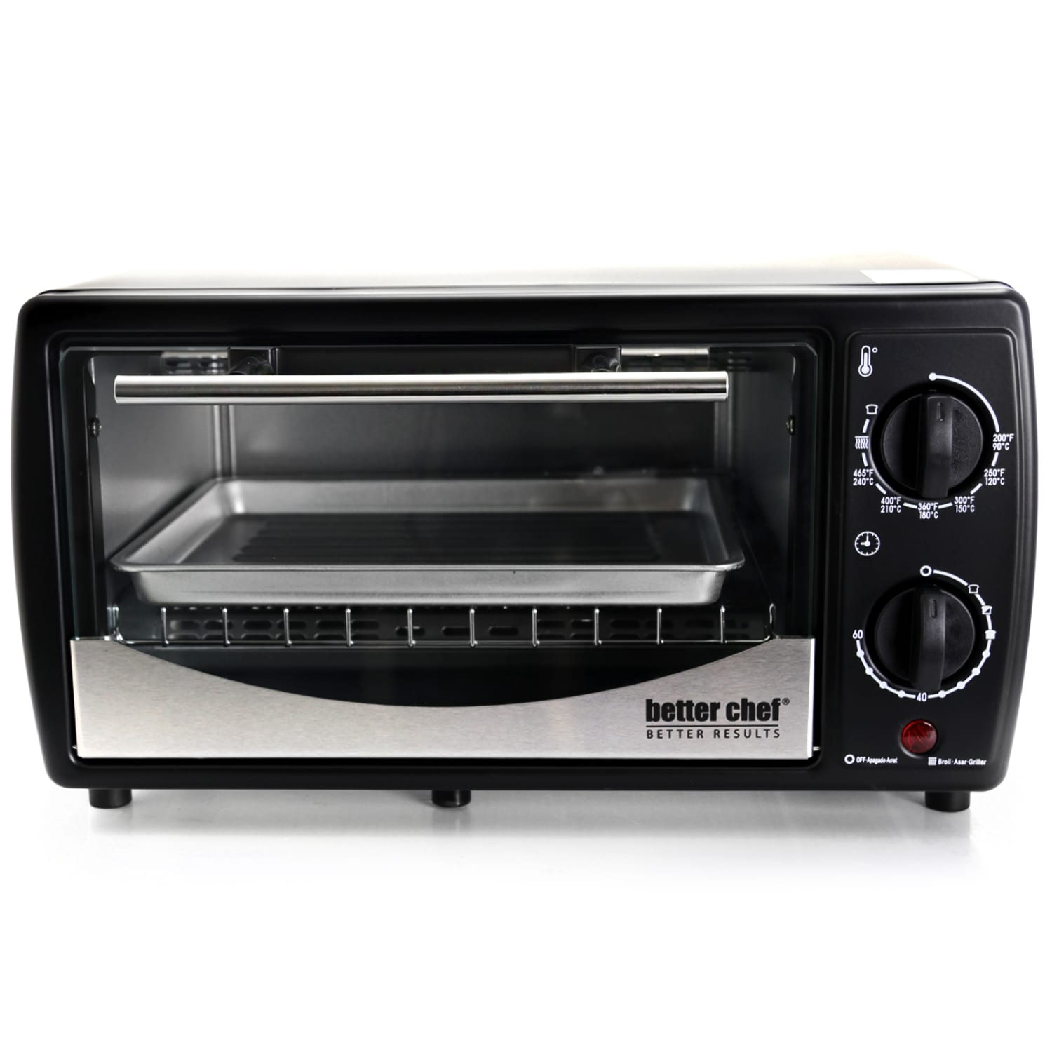 Better Chef Toaster Oven With Broiler, 9 L, Black/Stainless Steel - Image 4