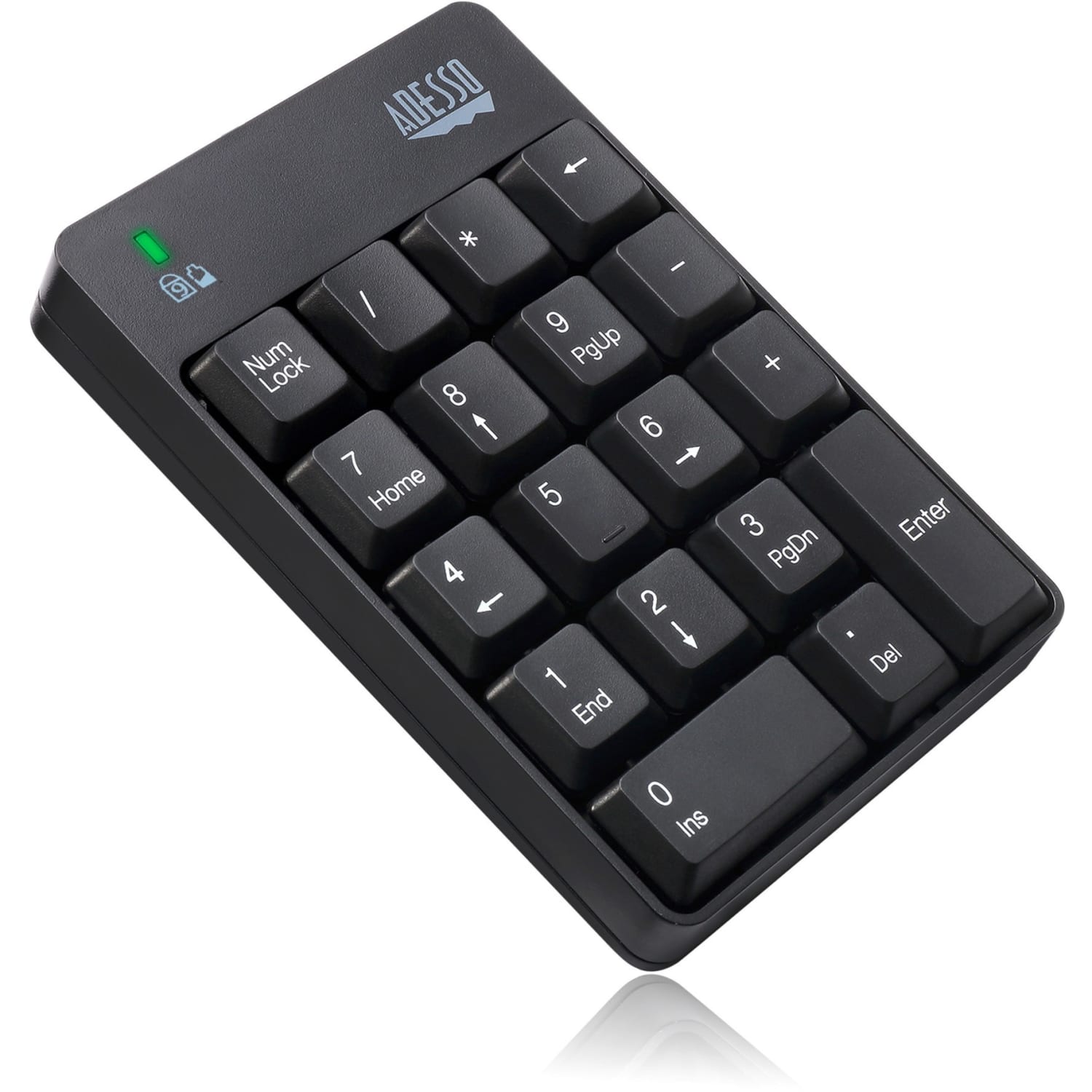 Adesso Wireless Spill Resistant 18-Key Numeric Keypad - Wireless Connectivity - RF - 30 ft - 2.40 GHz - WKB6010UB - Image 4