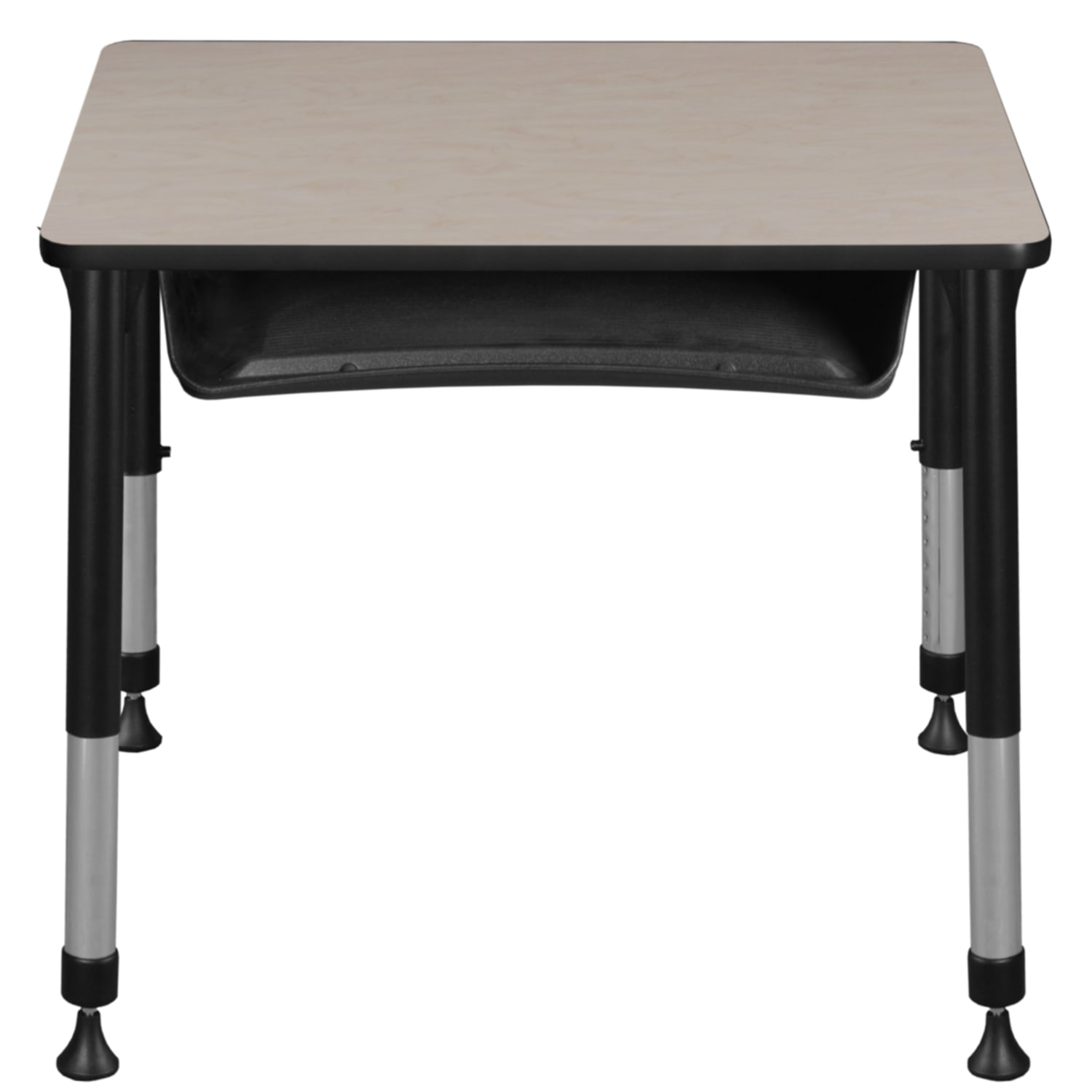 Regency 26inW Rectangular Adjustable Height School Student Desk With Book Storage, Maple - Image 5