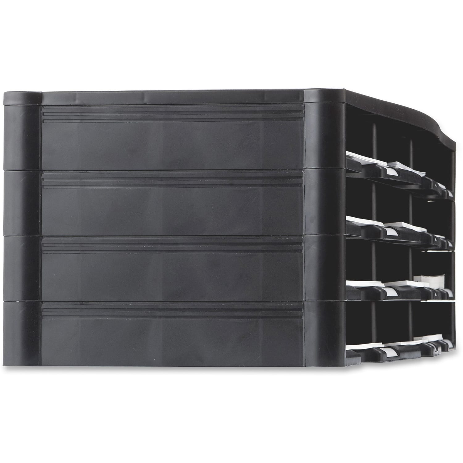 Storex 12-compartment Organizer - 6000 x Sheet - 12 Compartment(s) - 9.50in x 12in - 10.5in Height x 14.1in Width31.4in Length - 100% Recycled - Black - Polystyrene - 1 Each - Image 3