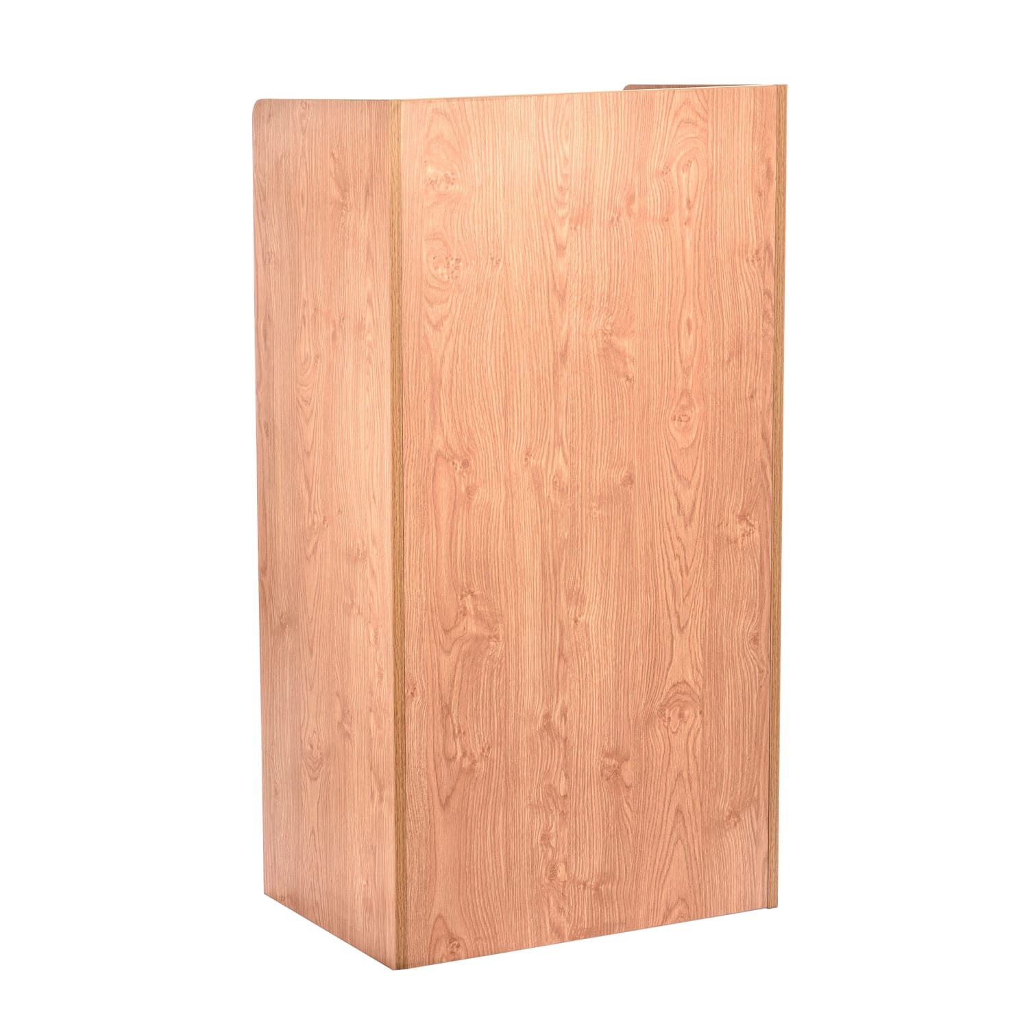 Alpine AdirOffice Mobile Presentation Floor Lectern Stand With Shelves, 46inH x 24inW x 17inD, Medium Oak - Image 5