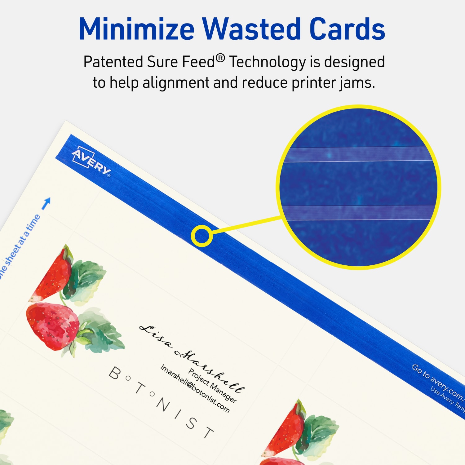 Avery Printable Mini Business Cards With Sure Feed Technology, Print-To-The-Edge, 1.75inx3.5in, Matte Ivory, Pack Of 400 - Image 5