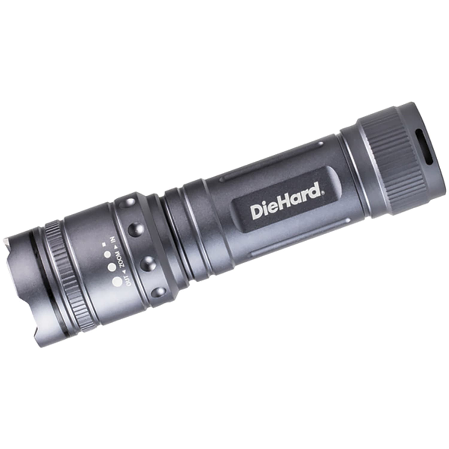 DieHard 1,700-Lumen 1-LED Battery-Powered Twist Focus Flashlight, 1-13/16in x 1-13/16in, Black - Image 4