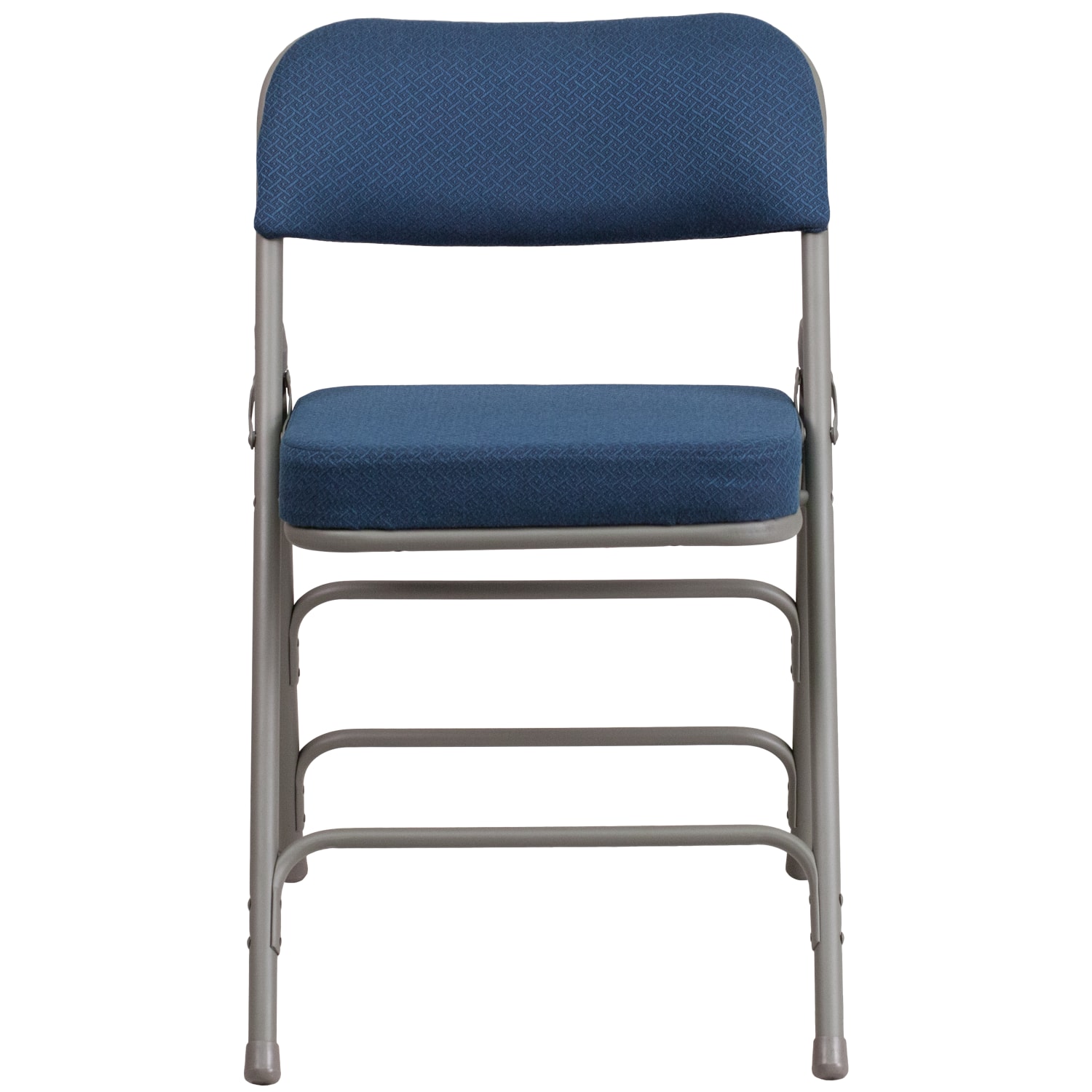 Flash Furniture HERCULES Series Premium Curved Triple Braced & Hinged Fabric Upholstered Metal Folding Chairs, Navy, Set Of 2 Chairs - Image 8