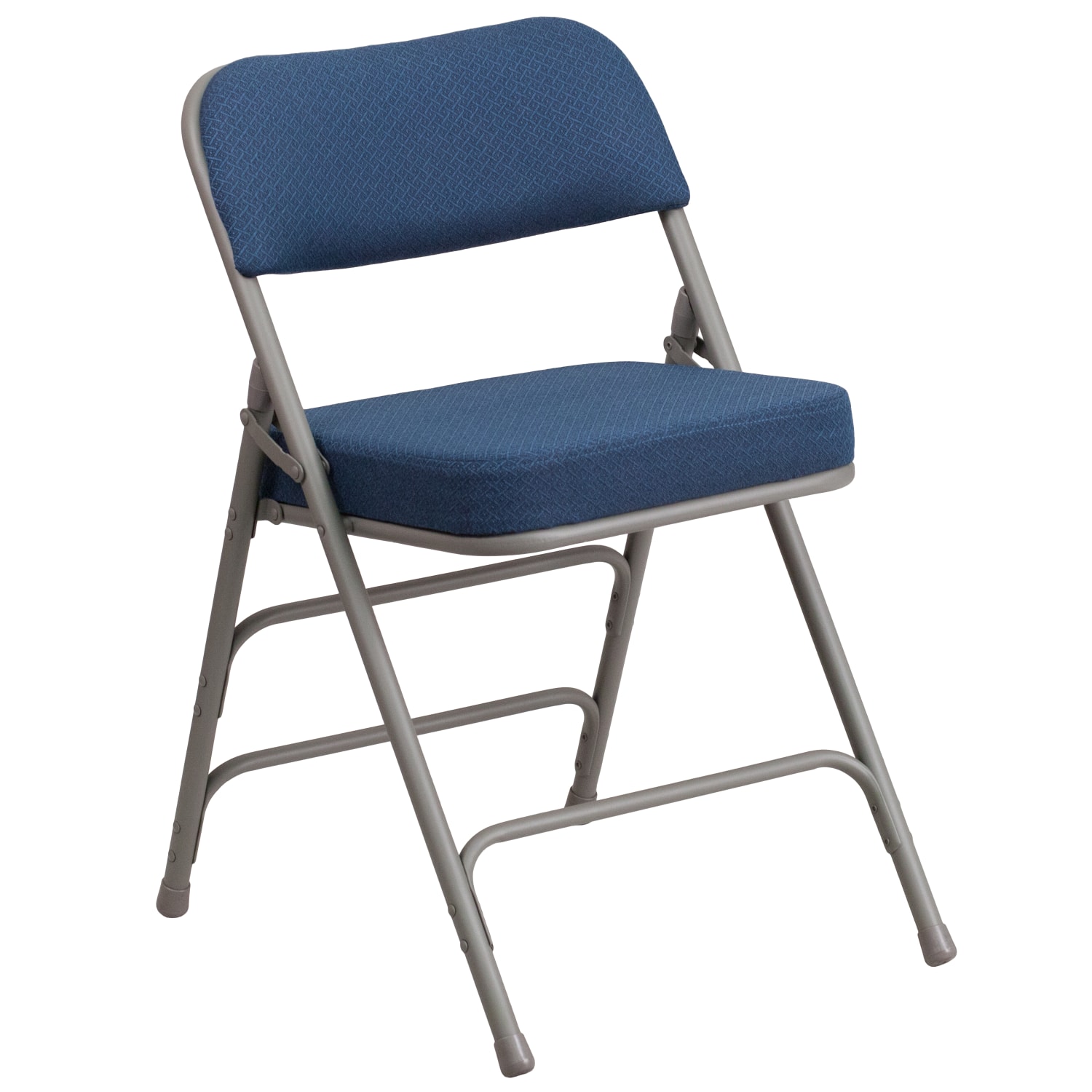 Flash Furniture HERCULES Series Premium Curved Triple Braced & Hinged Fabric Upholstered Metal Folding Chairs, Navy, Set Of 2 Chairs - Image 12
