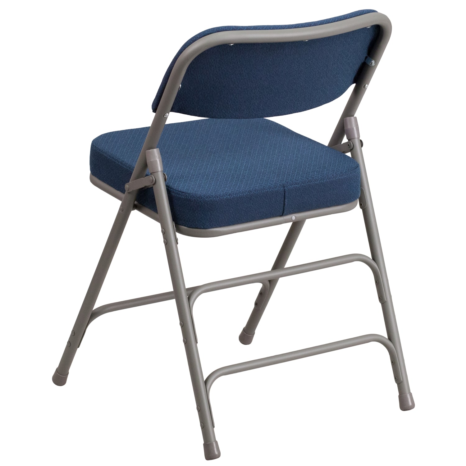 Flash Furniture HERCULES Series Premium Curved Triple Braced & Hinged Fabric Upholstered Metal Folding Chairs, Navy, Set Of 2 Chairs - Image 13