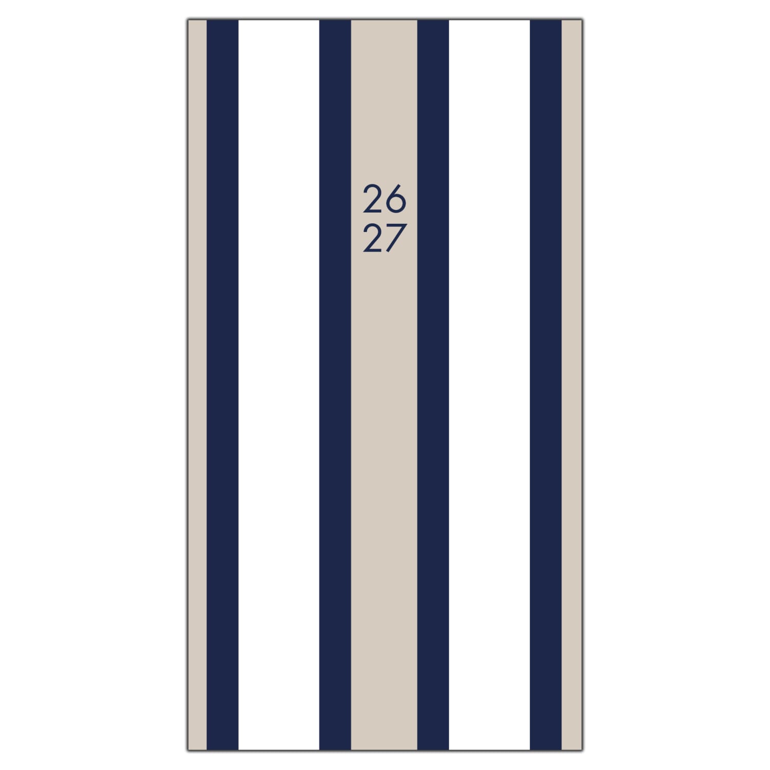 2026-2027 Willow Creek Press 2-Year Monthly Checkbook/Calendar, 3-1/2in x 6-1/2in, Pinstripe, January 2026 To December 2027, 56615