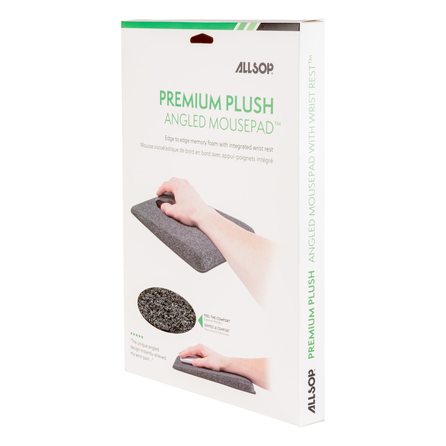 Allsop Premium Plush Angled Mousepad, Gray, Total Qty 1 - Image 6