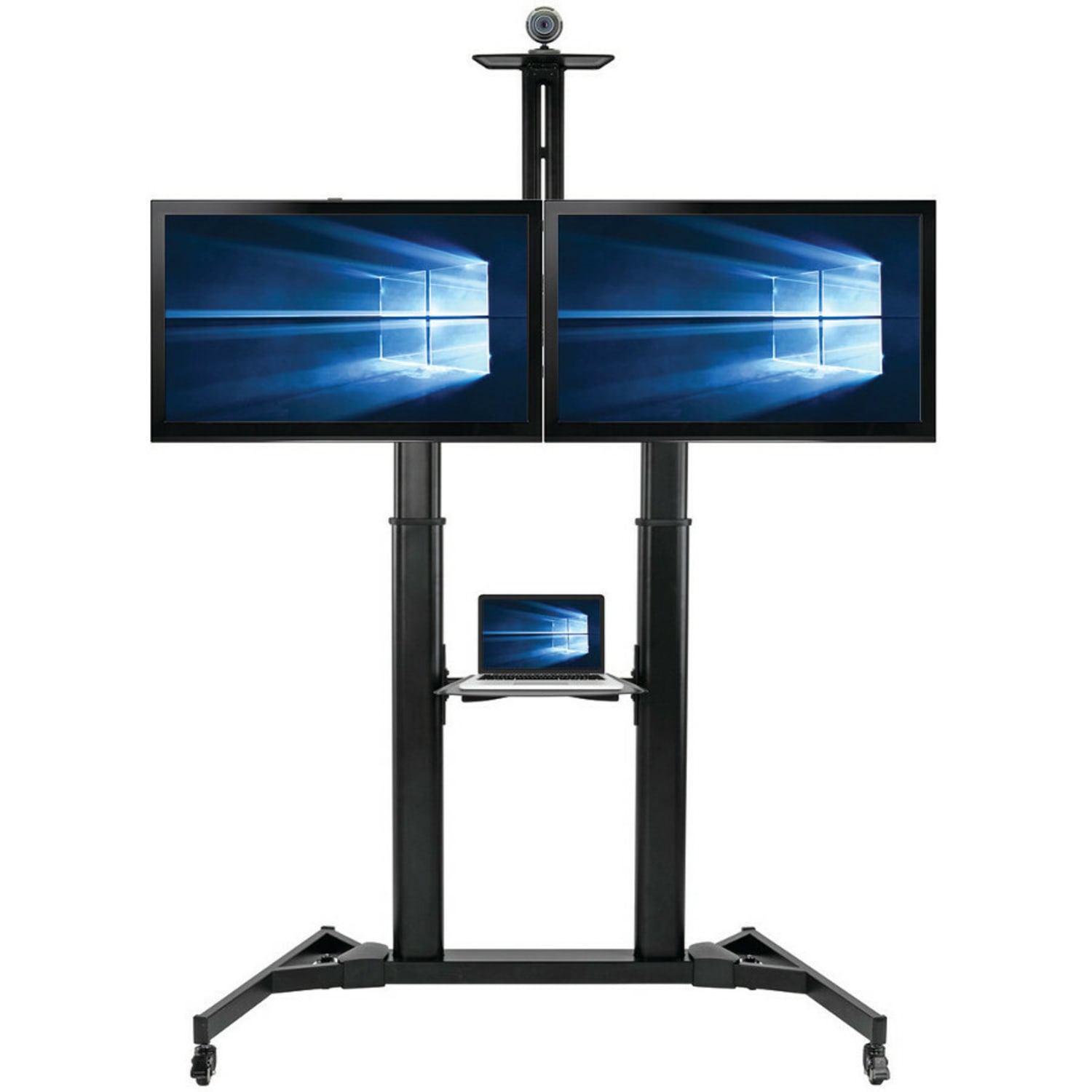 Eaton Tripp Lite Series Dual Screen Mobile TV Floor Stand Cart Height-Adjustable 35-45in - Cart (fasteners, wrench) - for 2 monitors - steel - black - screen size: 35in- 45in - Image 6