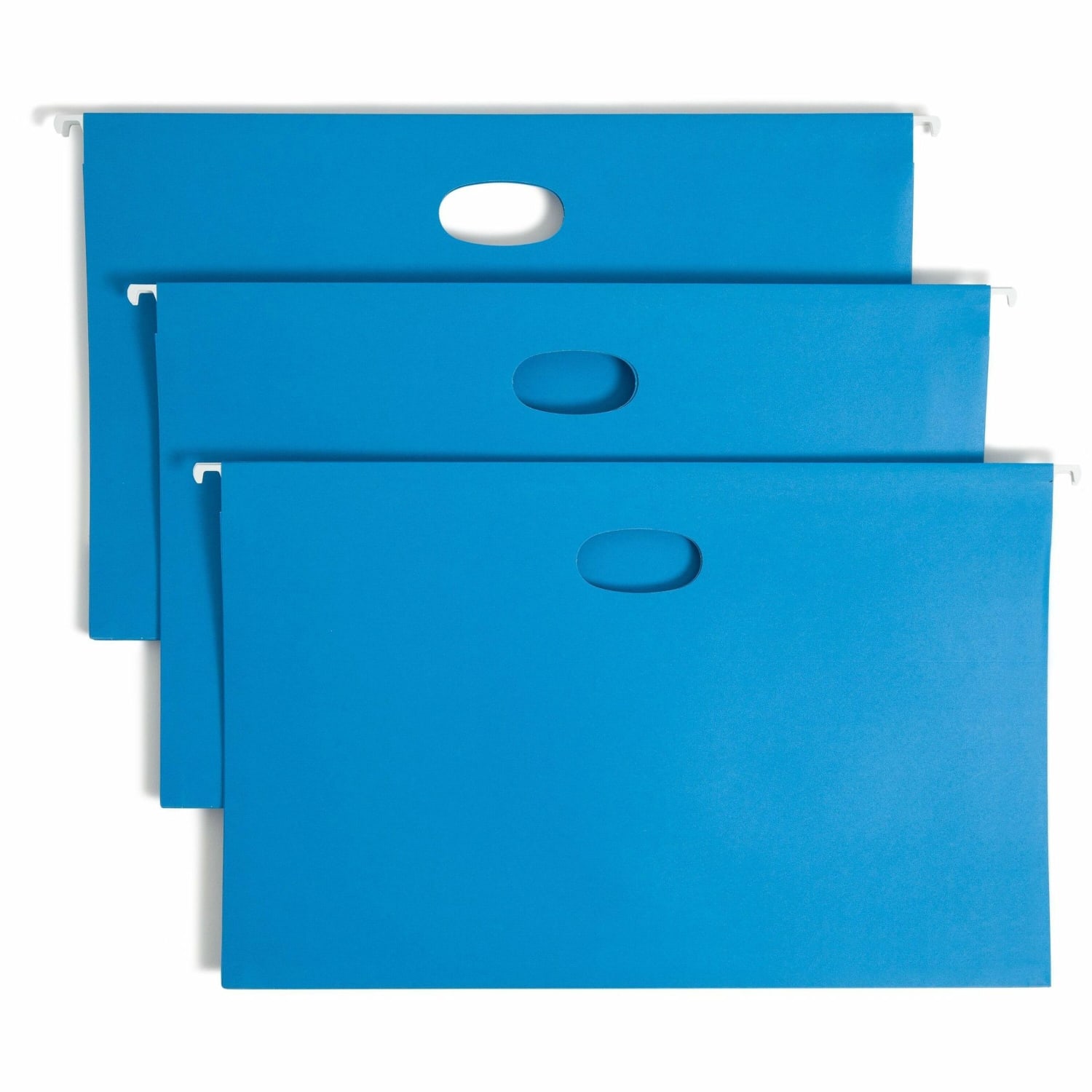 Smead Hanging File Pocket With Tab, 3in Expansion, 1/5-Cut Adjustable Tab, Legal Size, Sky Blue, Box of 25 - Image 3
