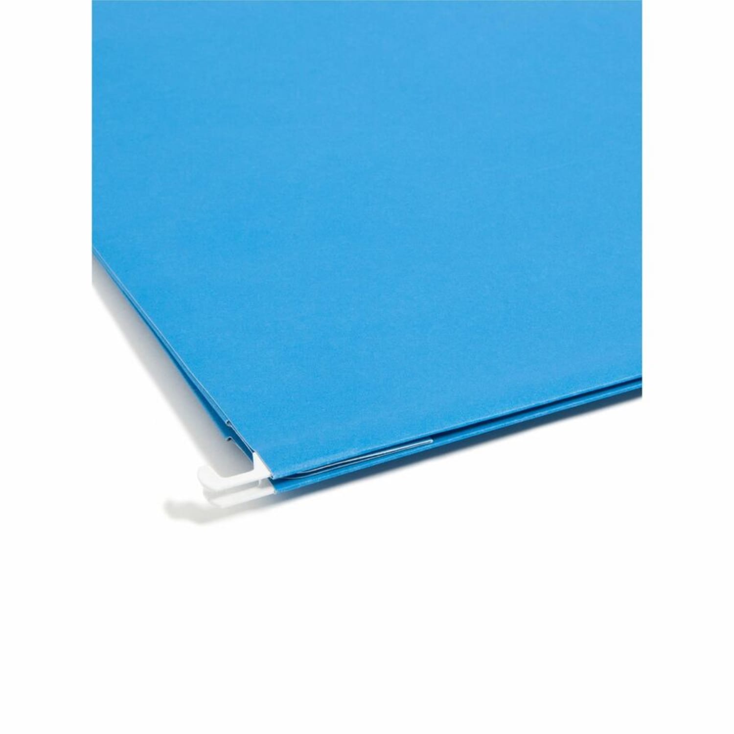 Smead Hanging File Pocket With Tab, 3in Expansion, 1/5-Cut Adjustable Tab, Legal Size, Sky Blue, Box of 25 - Image 4
