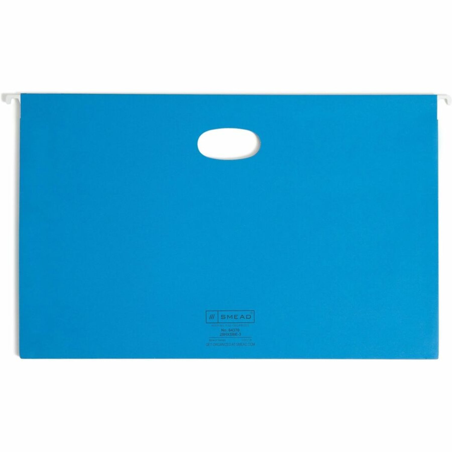 Smead Hanging File Pocket With Tab, 3in Expansion, 1/5-Cut Adjustable Tab, Legal Size, Sky Blue, Box of 25 - Image 6