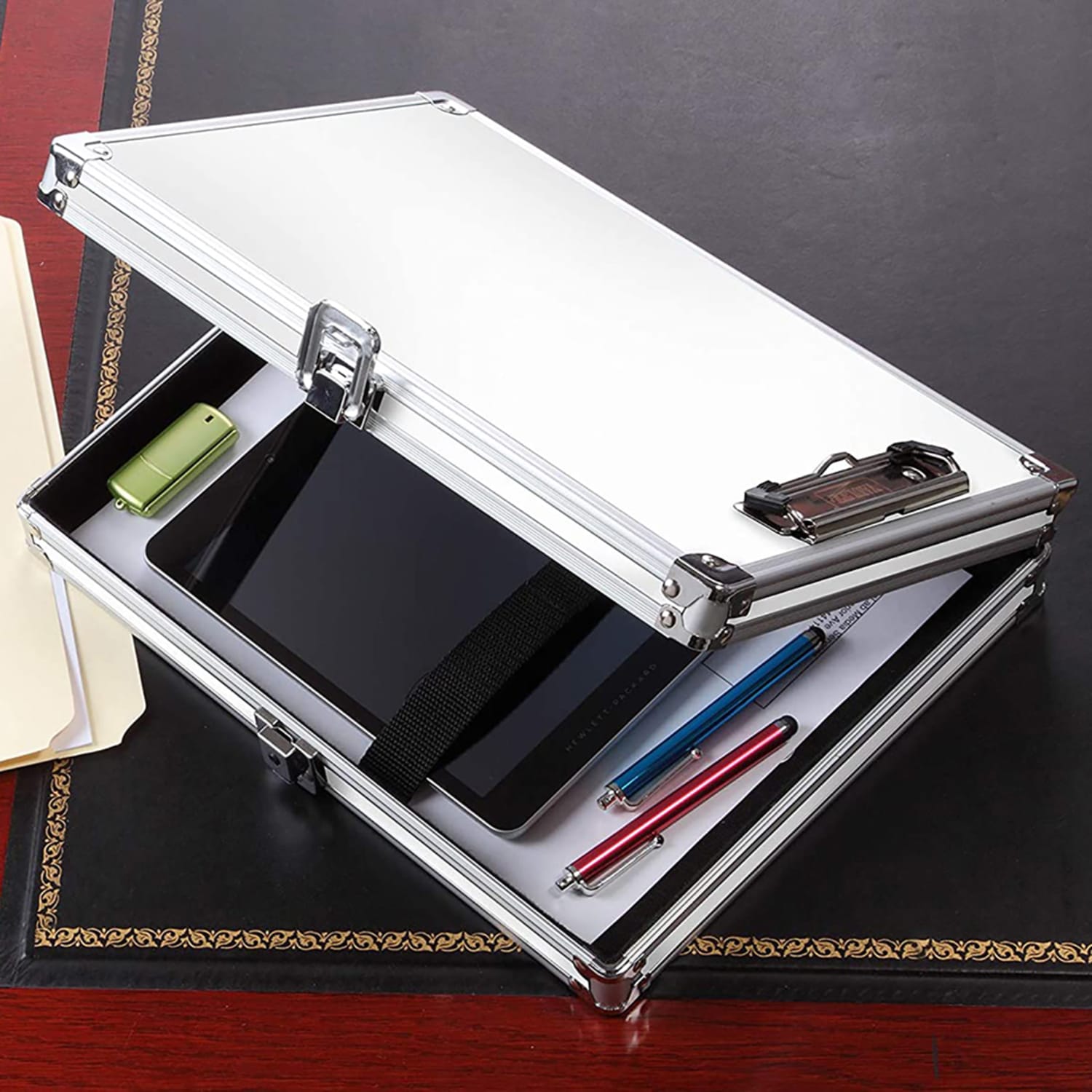 Vaultz Locking Storage Clipboard, 2in x 10in, White - Image 5