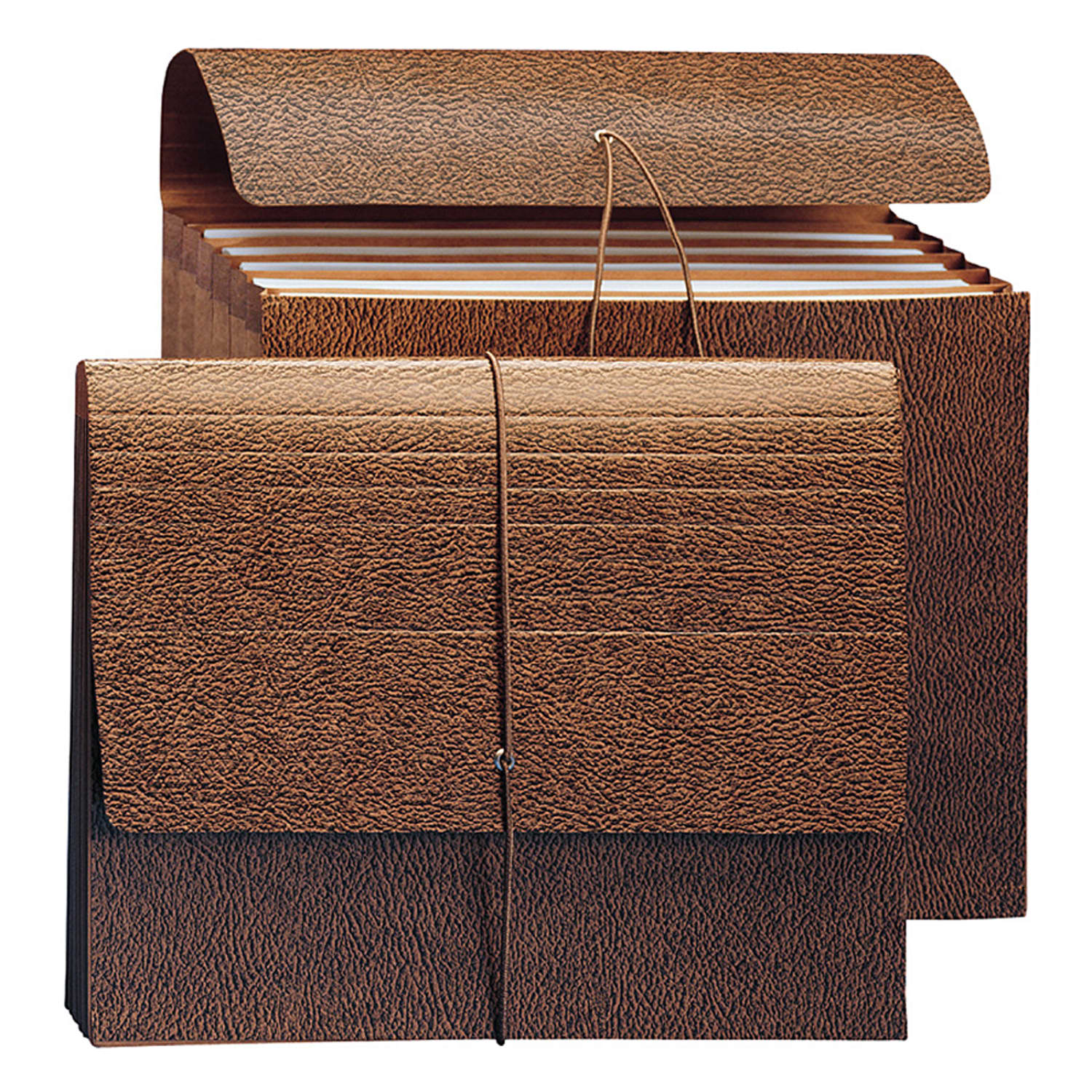 Smead 6-Pocket Leather-Like Partition Wallets, Letter Size, 5 1/4in Expansion, 30% Recycled, Redrope, Pack Of 10