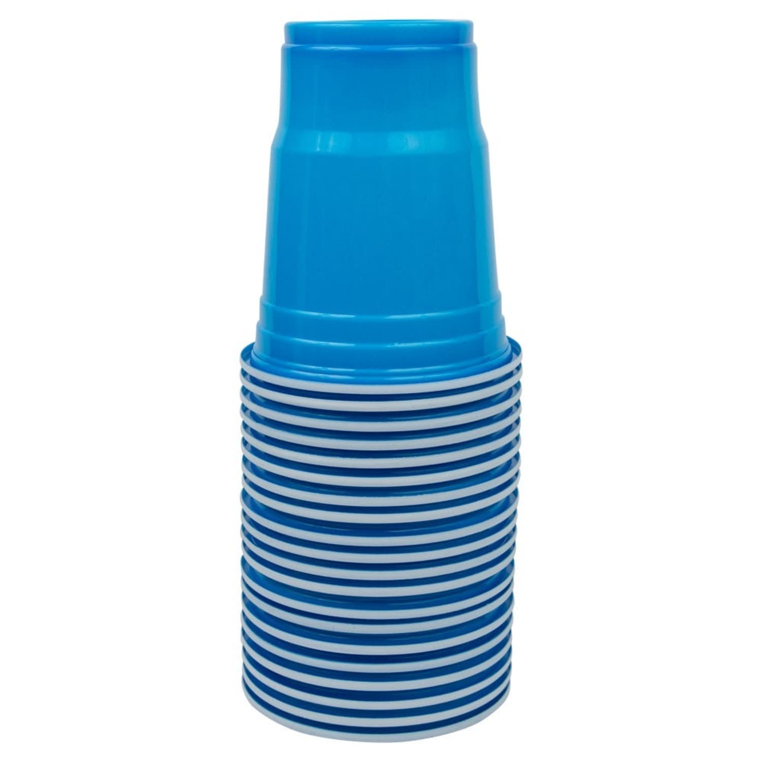 JAM PAPER Plastic Party Cups, 12 oz, Sea Blue, 20 Glasses/Pack - Image 3