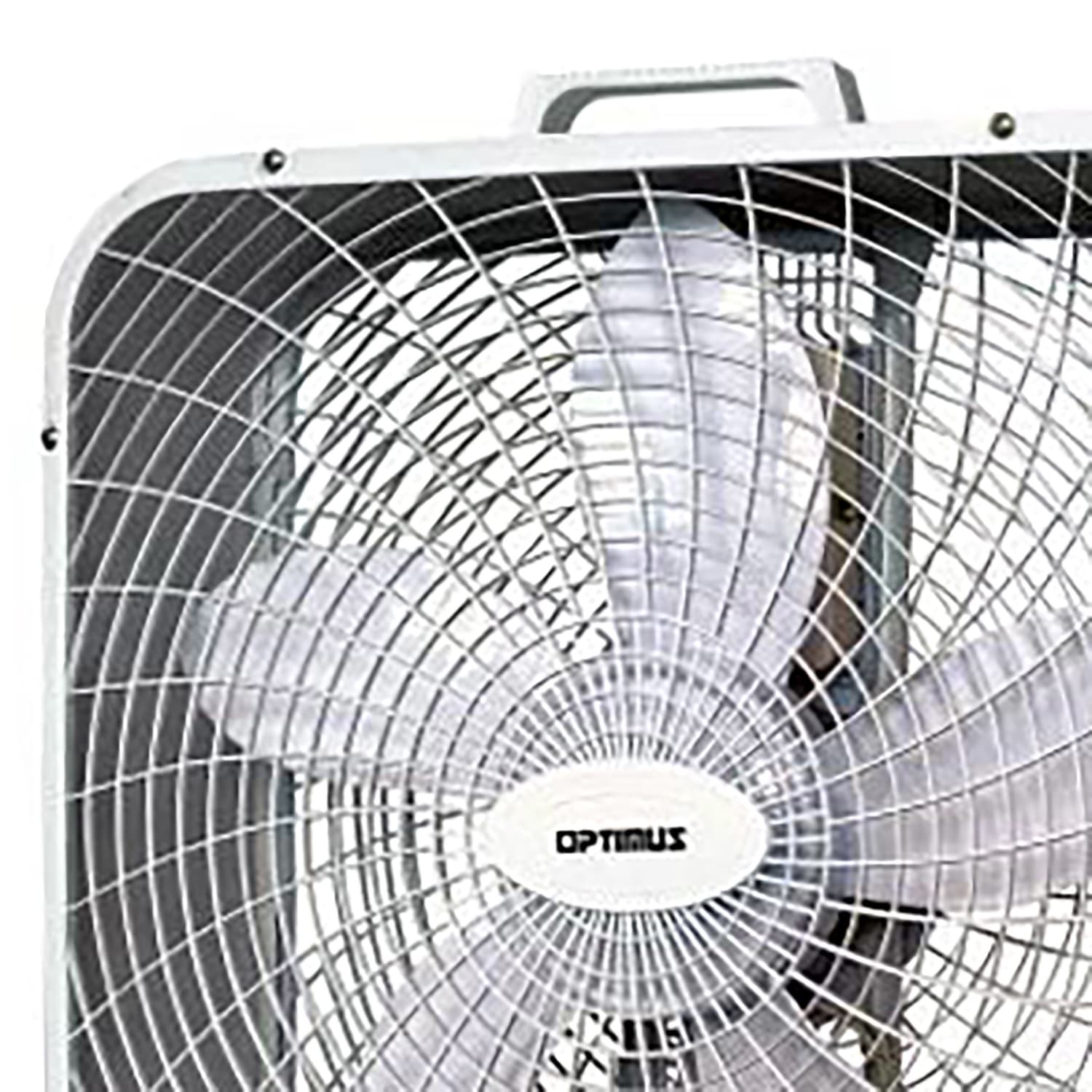 Optimus Box Fan, 21in x 20in, White - Image 4