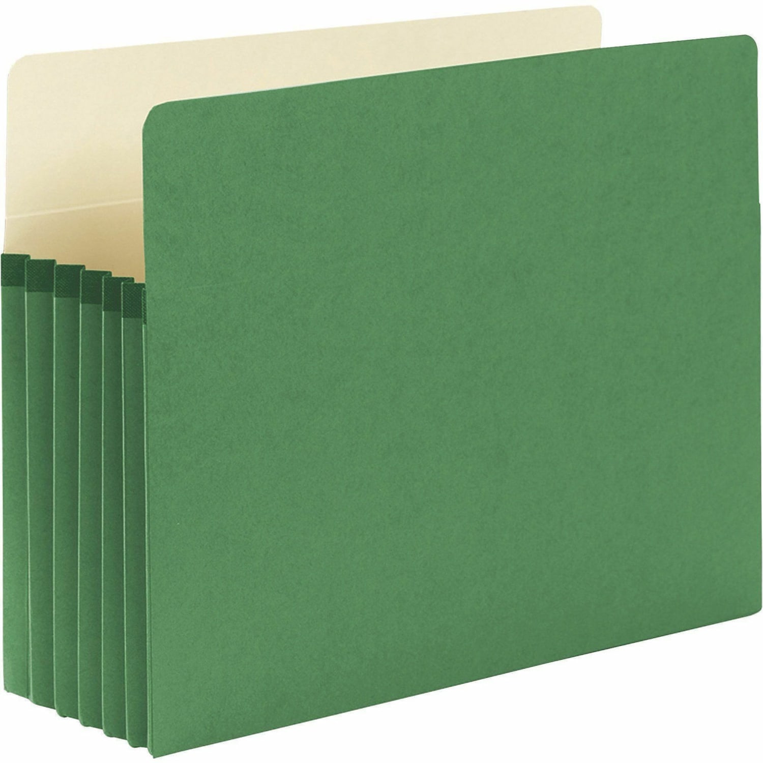 Smead Color Top-Tab File Pockets, Letter Size, 5 1/4in Expansion, Green - Image 4