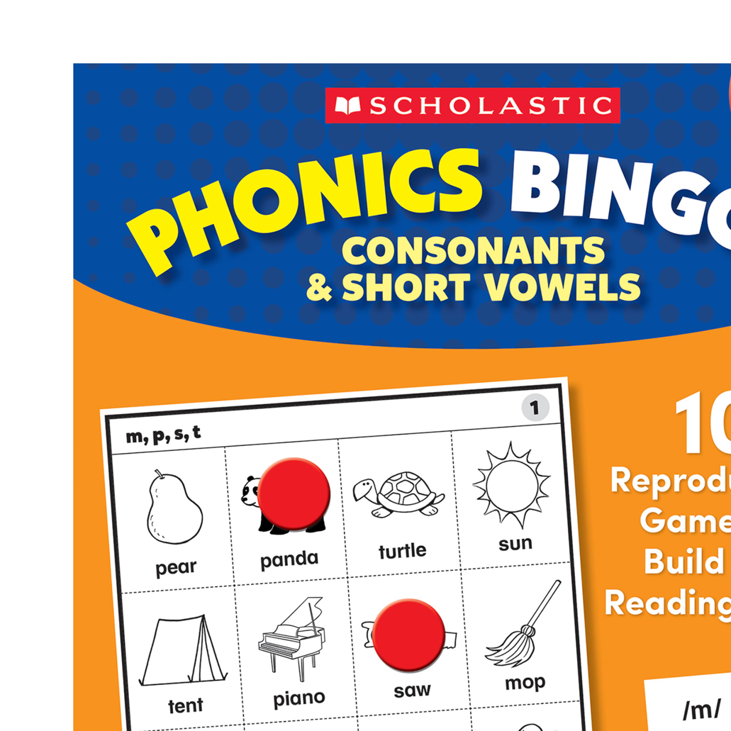 Scholastic Teaching Solutions Phonics Bingo Activity Book, Consonants & Short Vowels, Kindergarten to Grade 2 - Image 4