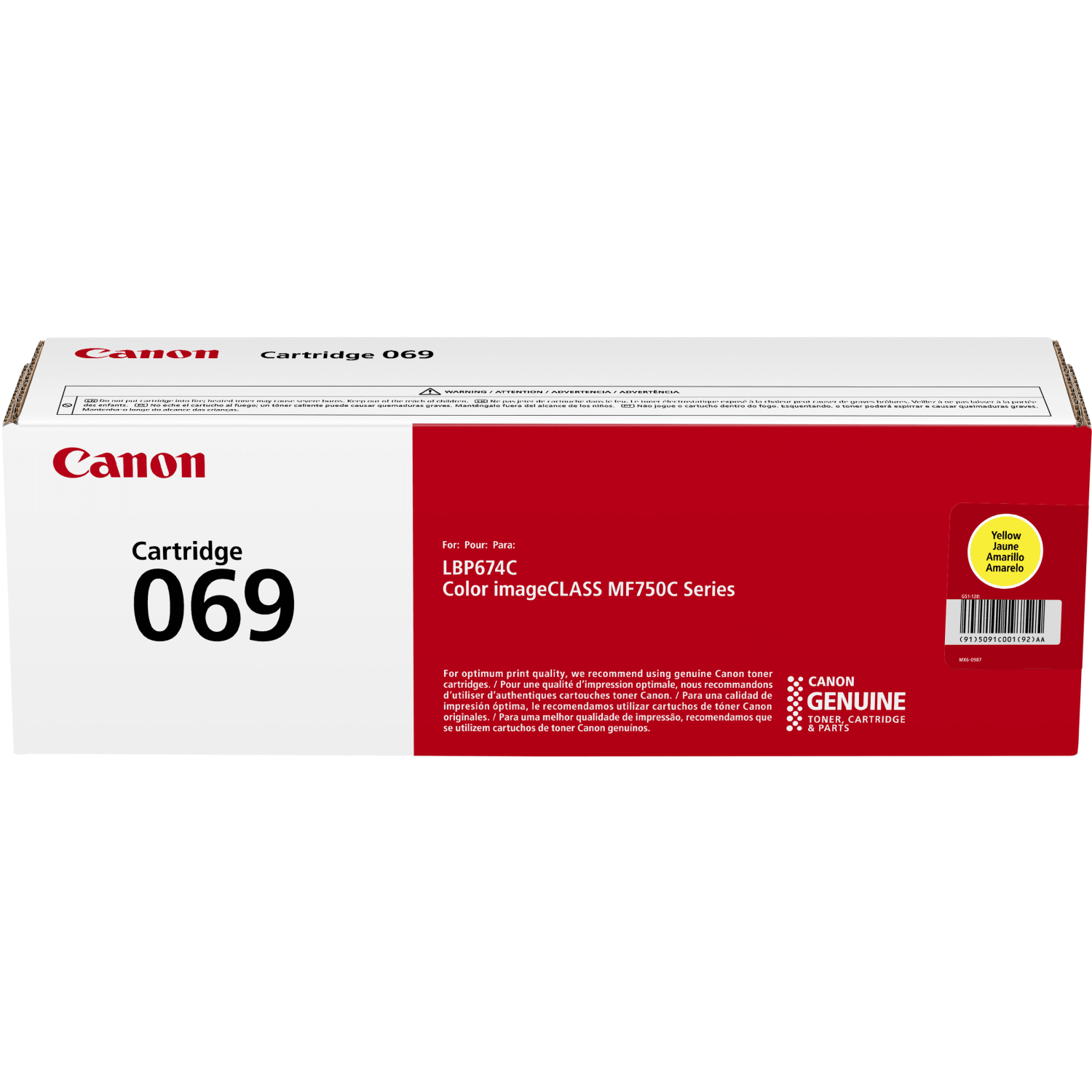 Canon 69 Yellow Toner Cartridge, 5091C001