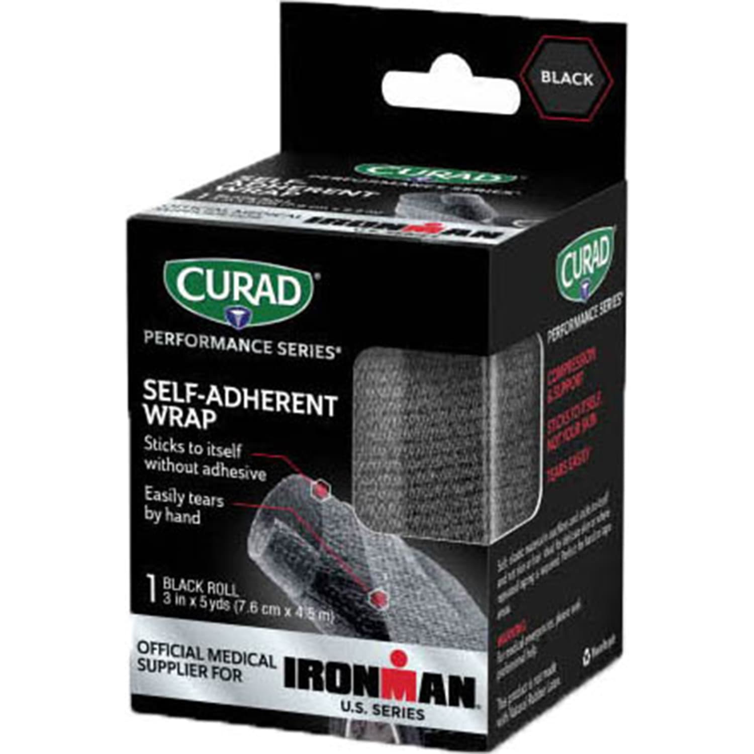 CURAD IRONMAN Performance Series Self-Adherent Wrap, 3in x 5 Yd., Black, Case Of 24 Boxes - Image 4