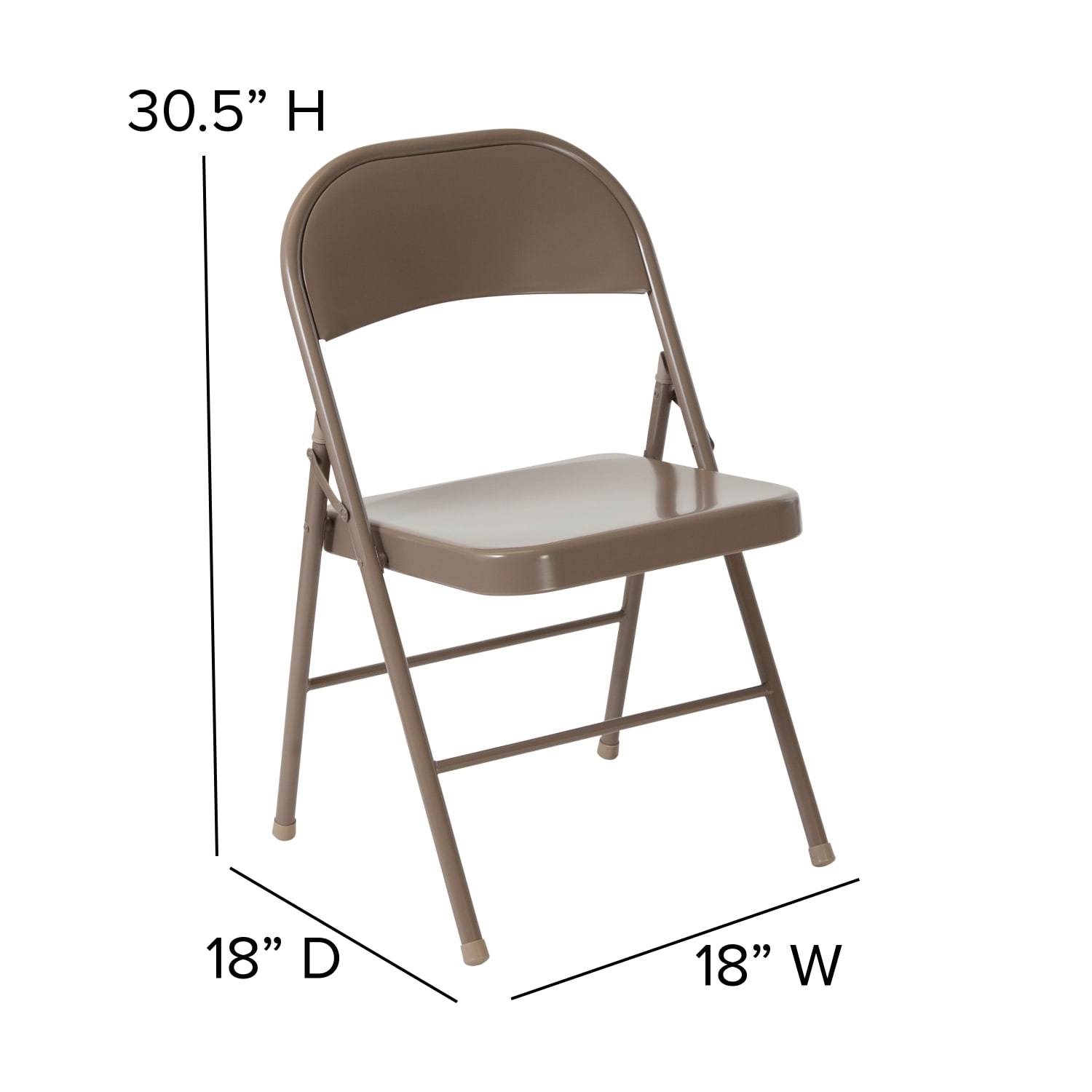 Flash Furniture HERCULES Series Double Braced Metal Folding Chairs Beige Set Of 4 Chairs PopularChairscom
