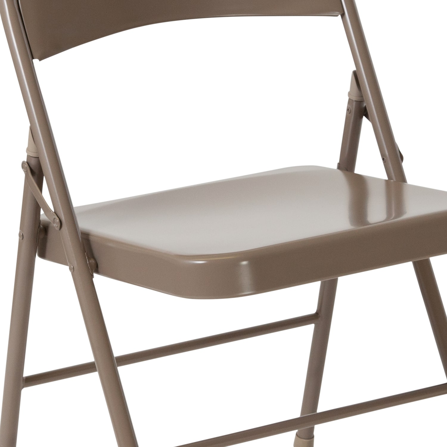 Flash Furniture HERCULES Series Double Braced Metal Folding Chairs Beige Set Of 4 Chairs PopularChairscom