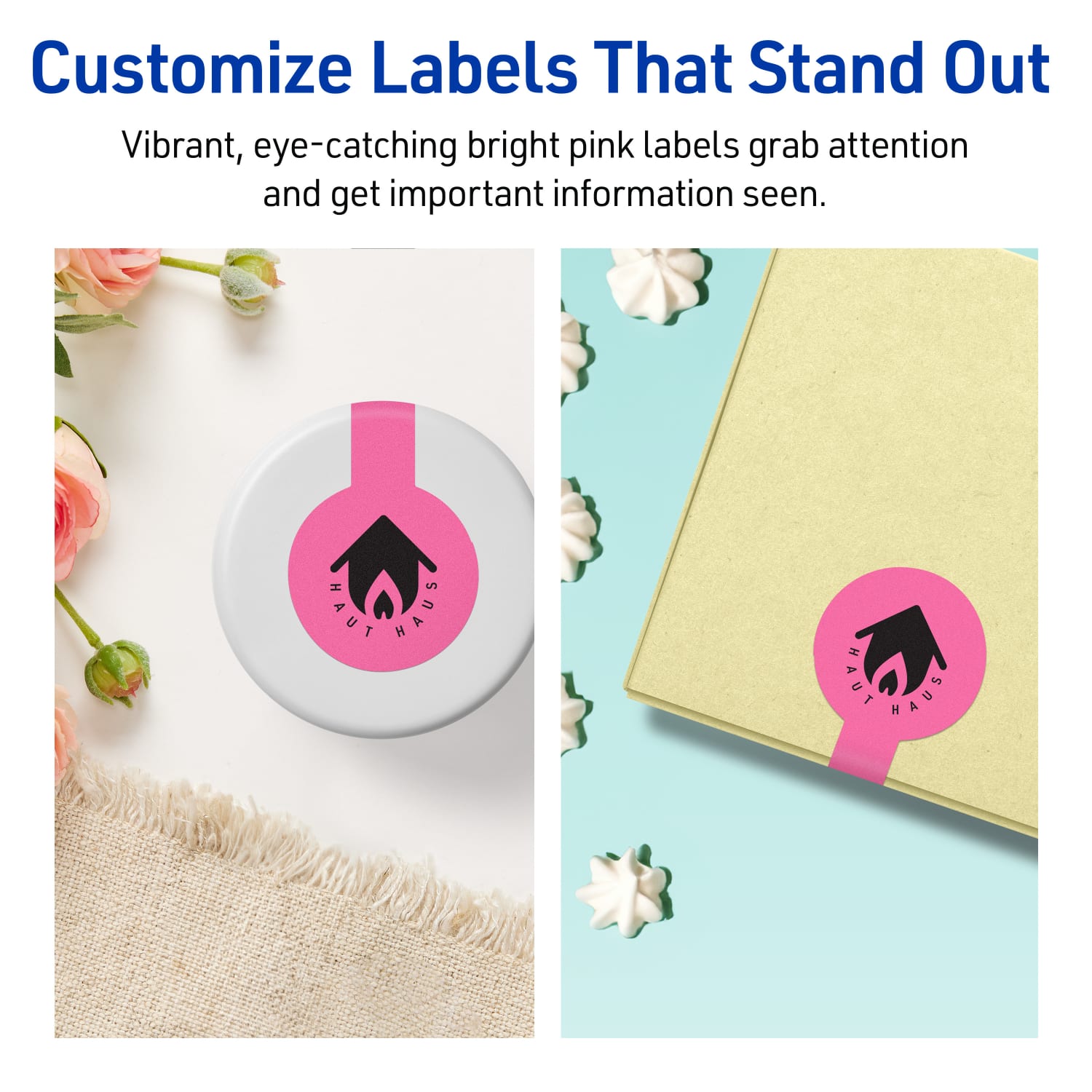 Avery Print-To-The-Edge Labels With Sure Feed Technology, 94116-BPP10, Lollipop, 1-1/2in x 4in, Matte Bright Pink, Pack of 80 - Image 4