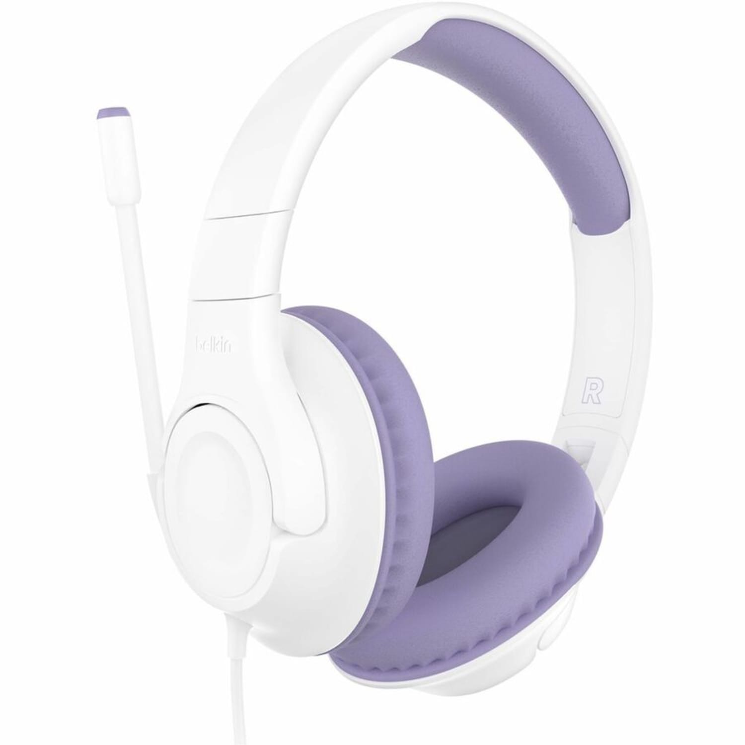 Belkin SoundForm Inspire Wired Over-Ear Headset for Kids, Lavender/White - Image 5