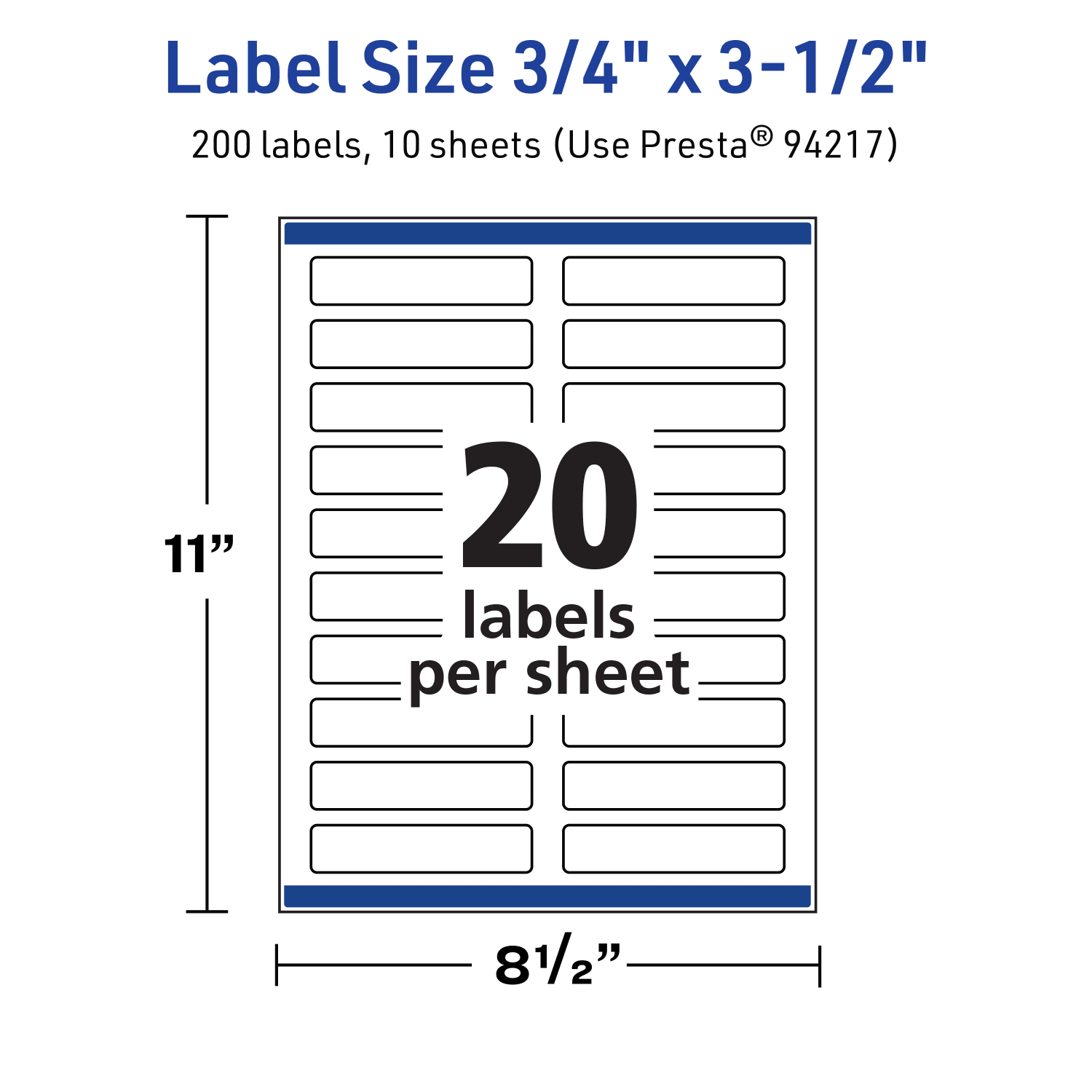 Avery Print-To-The-Edge TrueBlock Labels With Sure Feed, 94217-TWMP10, Rectangle, 3/4in x 3-1/2in, Matte White, Pack Of 200 - Image 6