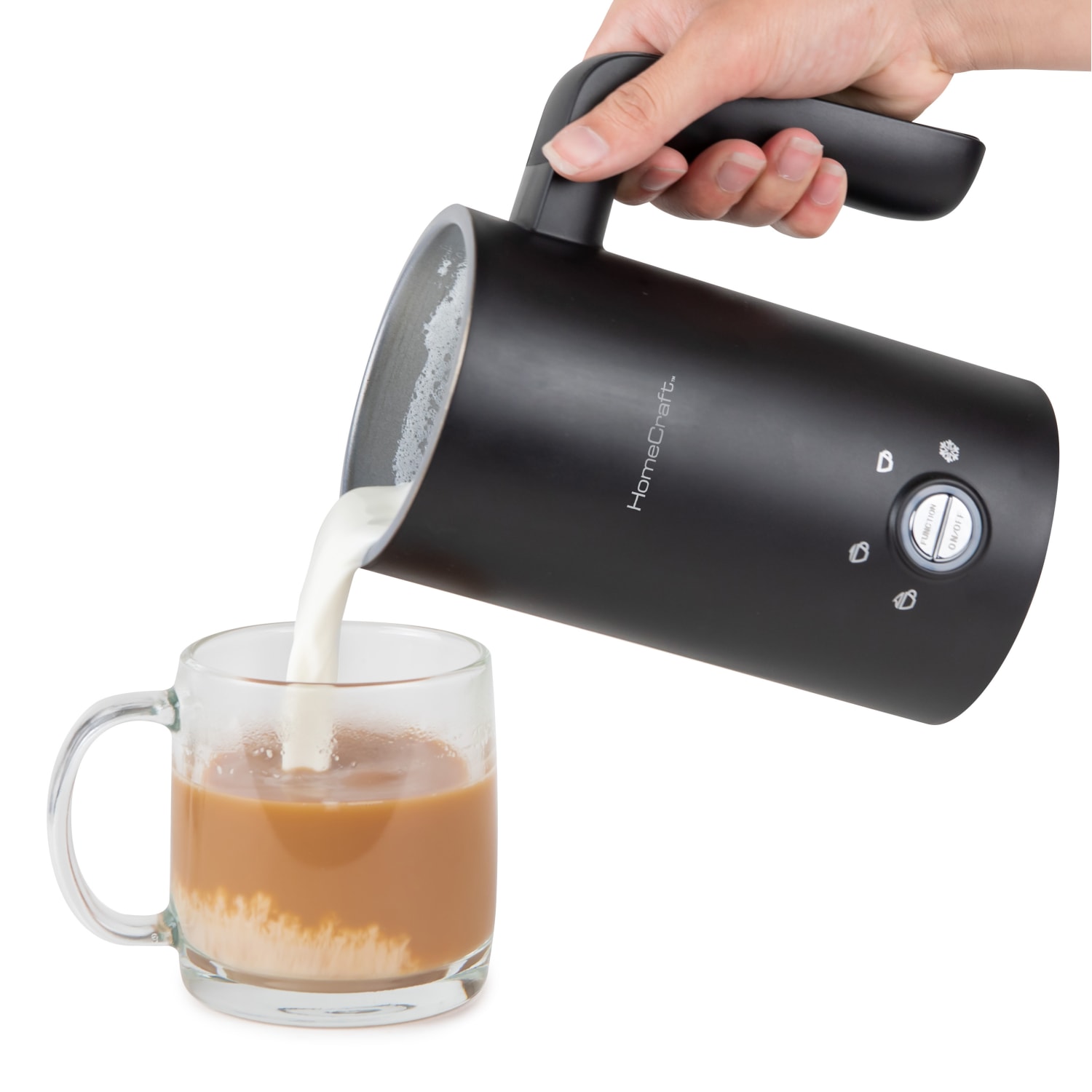 Nostalgia Electrics HomeCraft 4-in-1 Electric Milk Frother, Black - Image 5