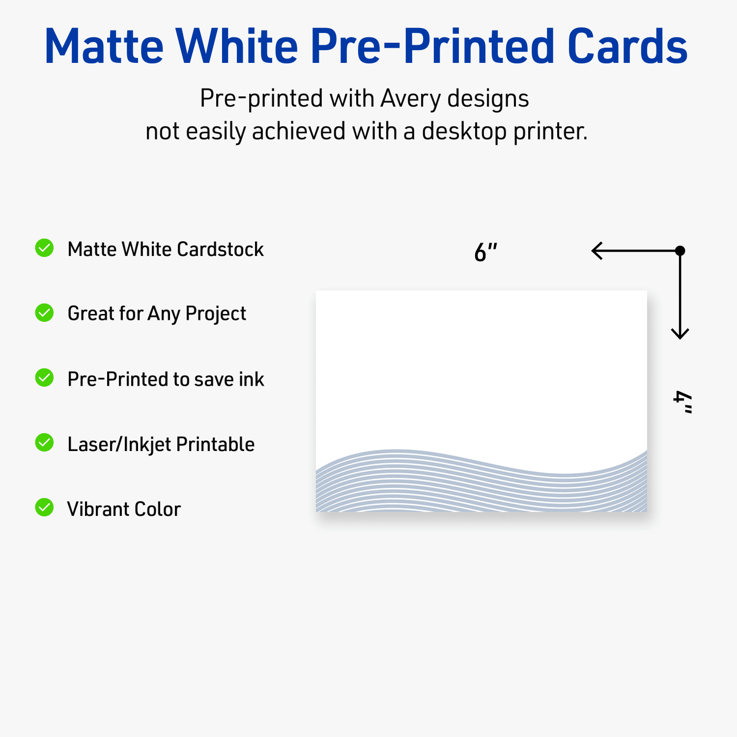 Avery Printable Postcards With Sure Feed Technology, 4in x 6in, Matte White With Colorful Design, Pack Of 20 - Image 4