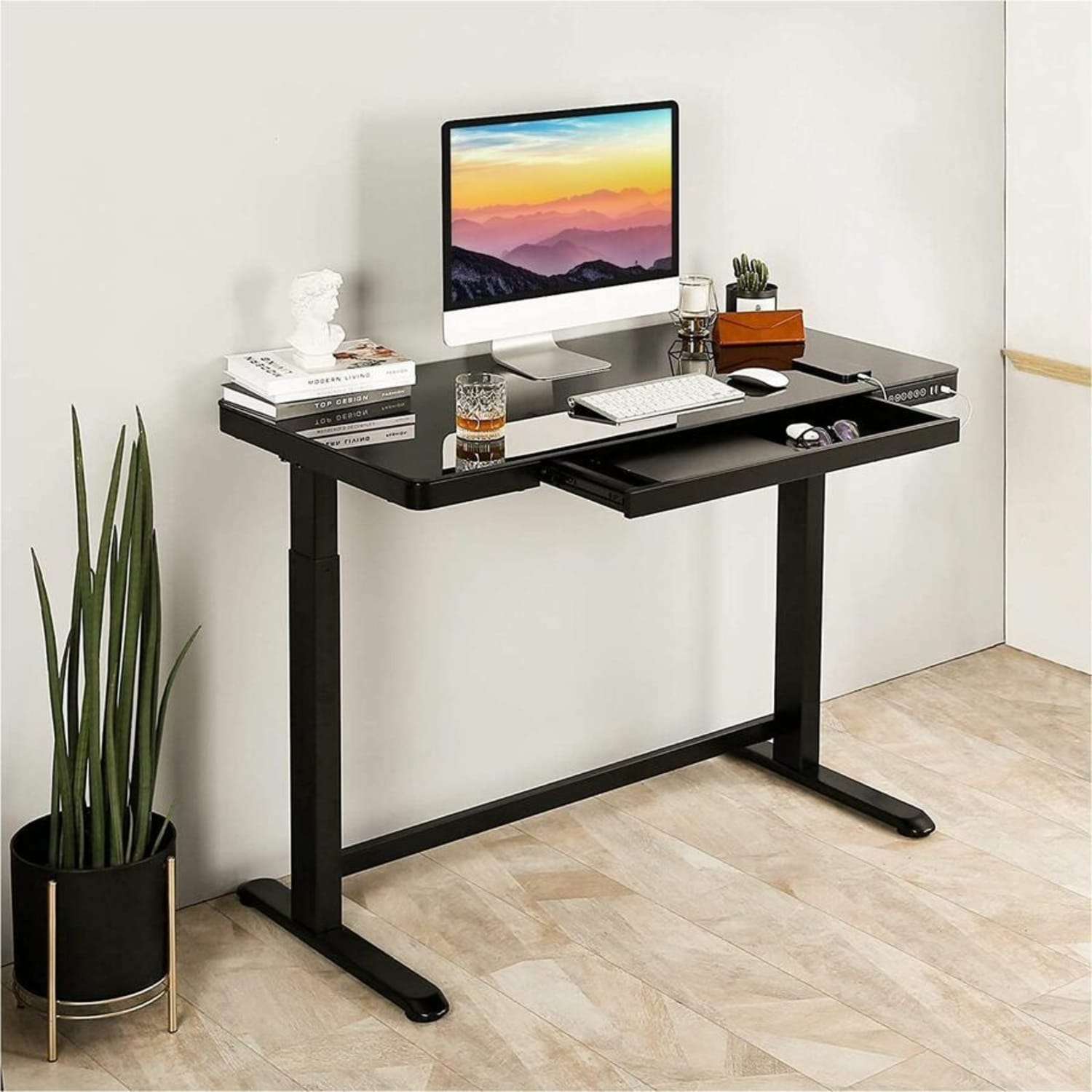 Rise Up Electric 46inW Standing Computer Desk, Black - Image 3