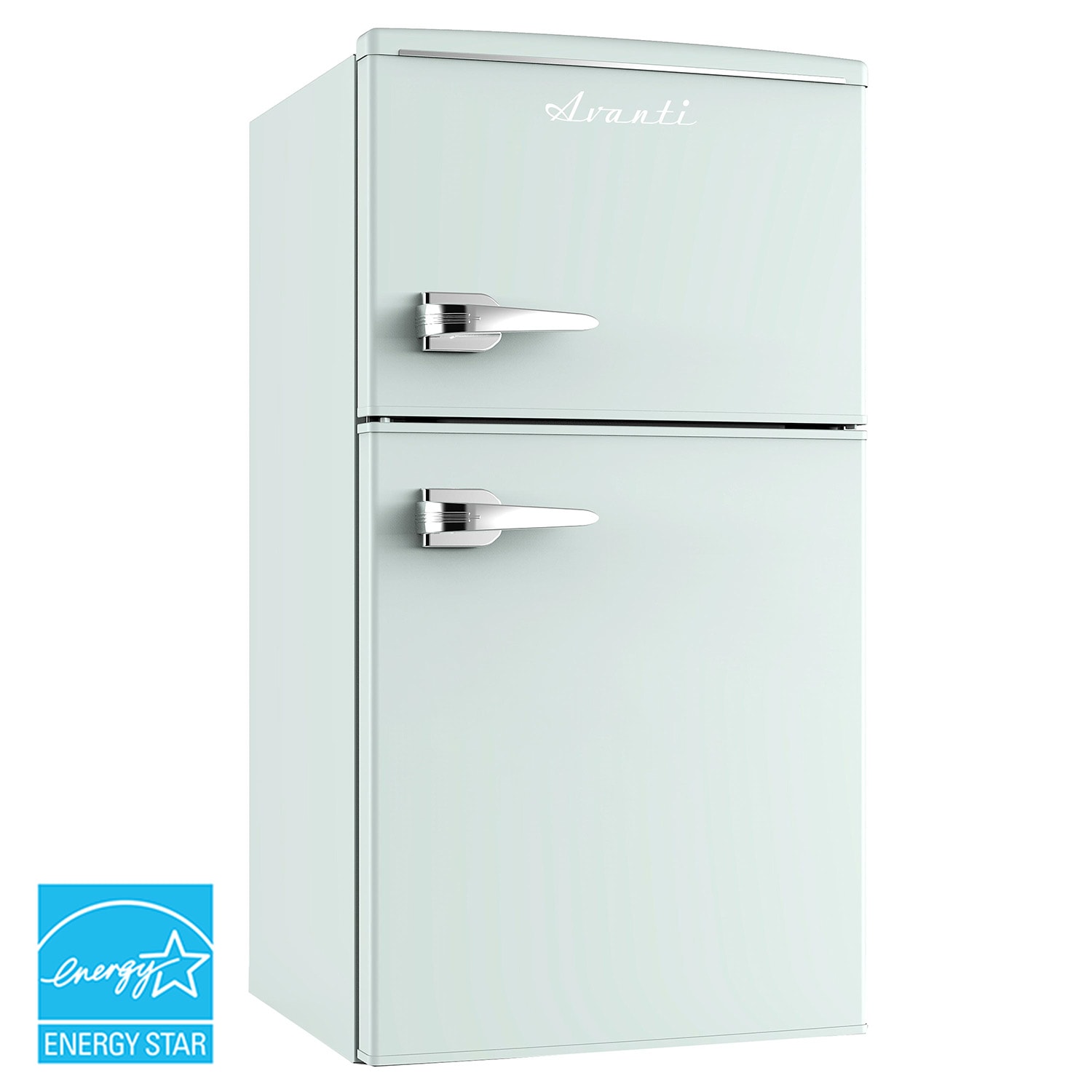 Avanti Retro Compact Refrigerator, 2-Door, 3 Cu Ft, 34inH x 20-1/2inW x 18inD, Seafoam Green - Image 3