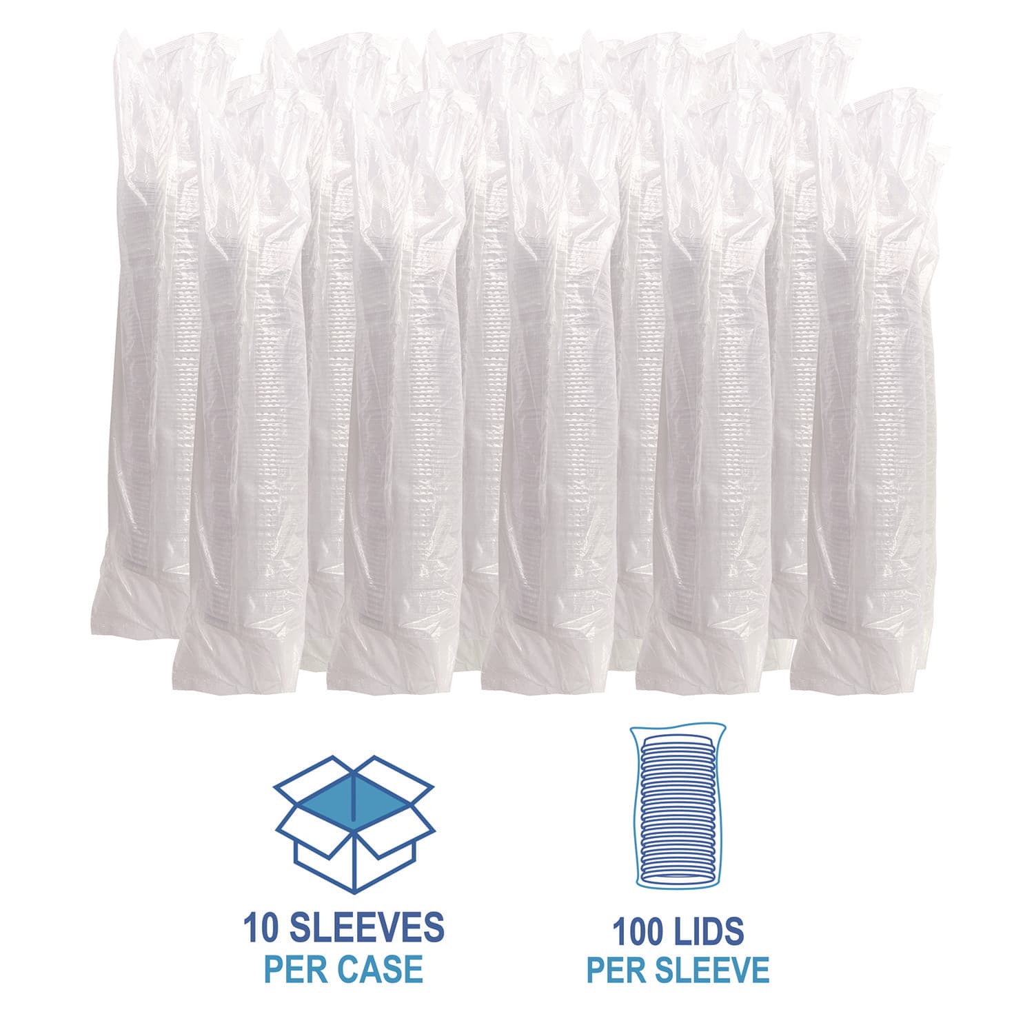Boardwalk Cold Cup Straw-Slot Lids, Fits 9 Oz Squat To 12 Oz PET Cups, Crystal Clear, Pack Of 1,000 Lids - Image 3