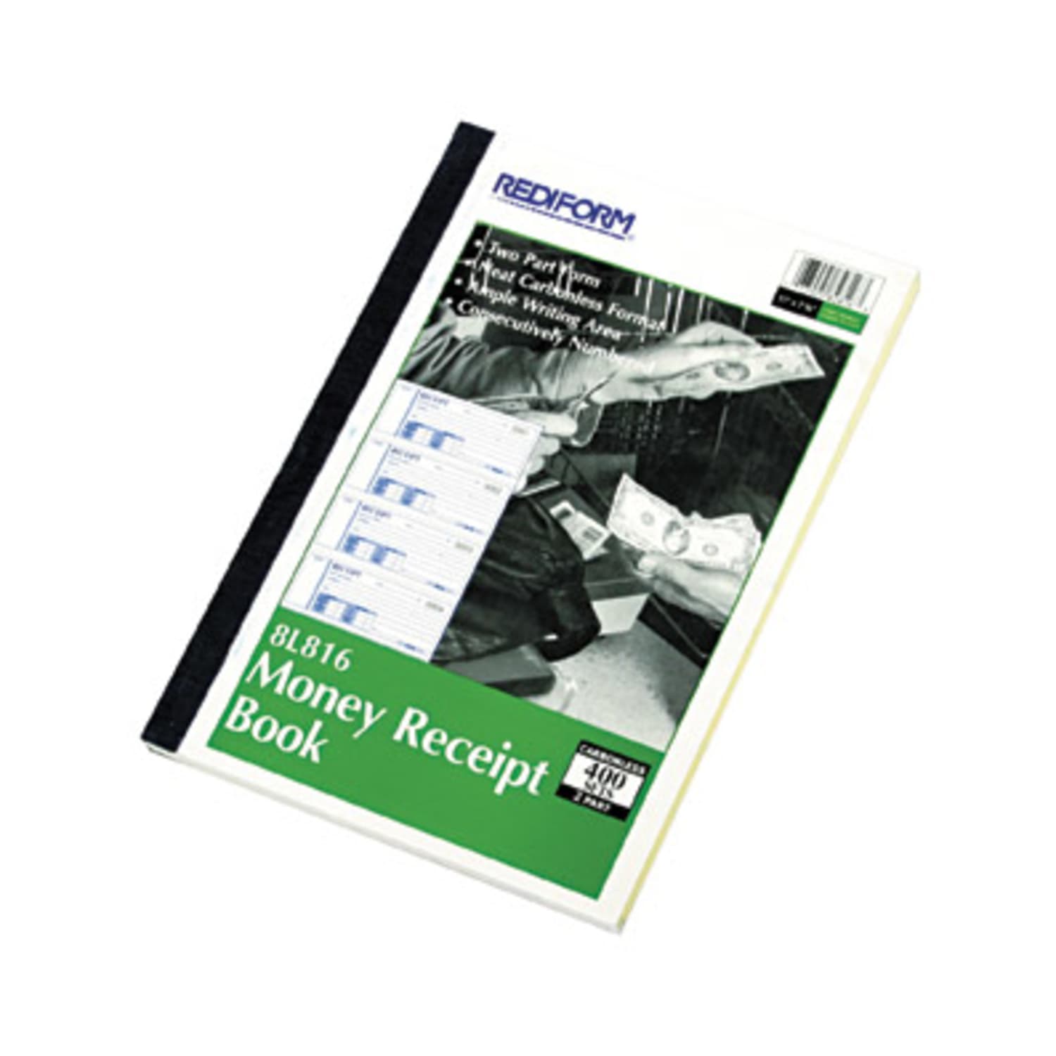 Rediform MRediform Money Receipt Collection Forms, 2-Part, Carbonless, 7in x 2 3/4in, Set Of 400