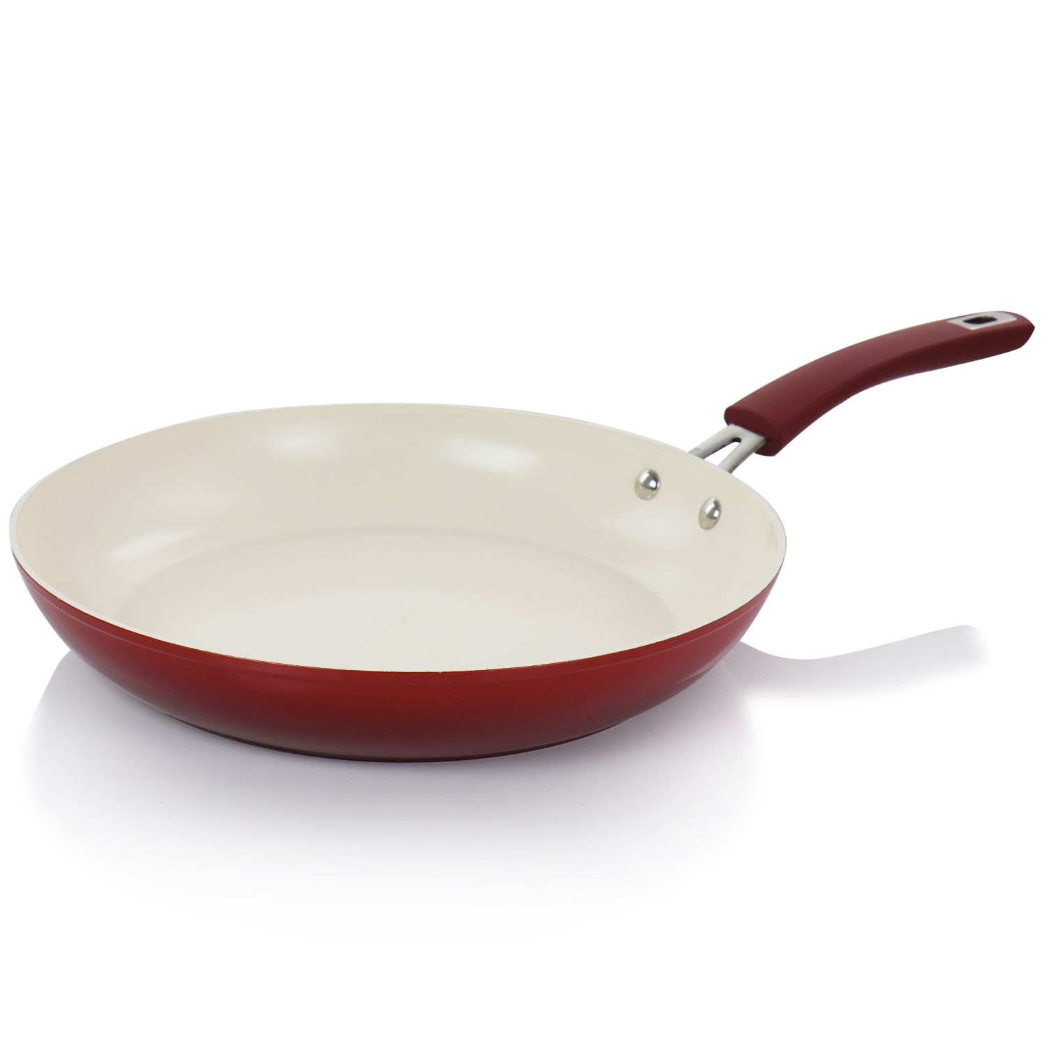 Oster Non-Stick Aluminum Frying Pan, 12in, Red - Image 5