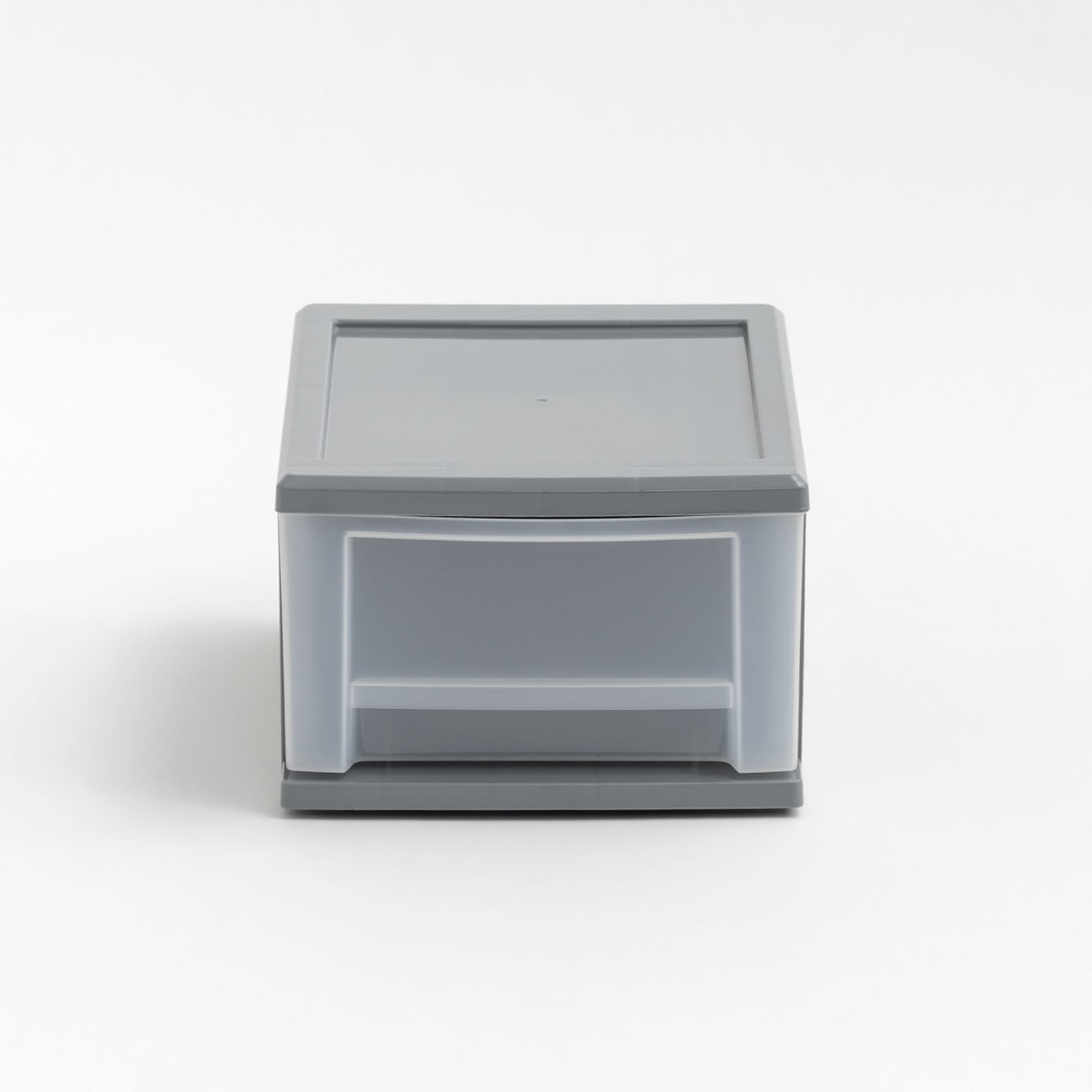 Iris Stackable Storage Bins With Drawers, 5-13/16inH x 8-3/4inW x 12-3/4inD, Gray, Set Of 5 Bins - Image 4