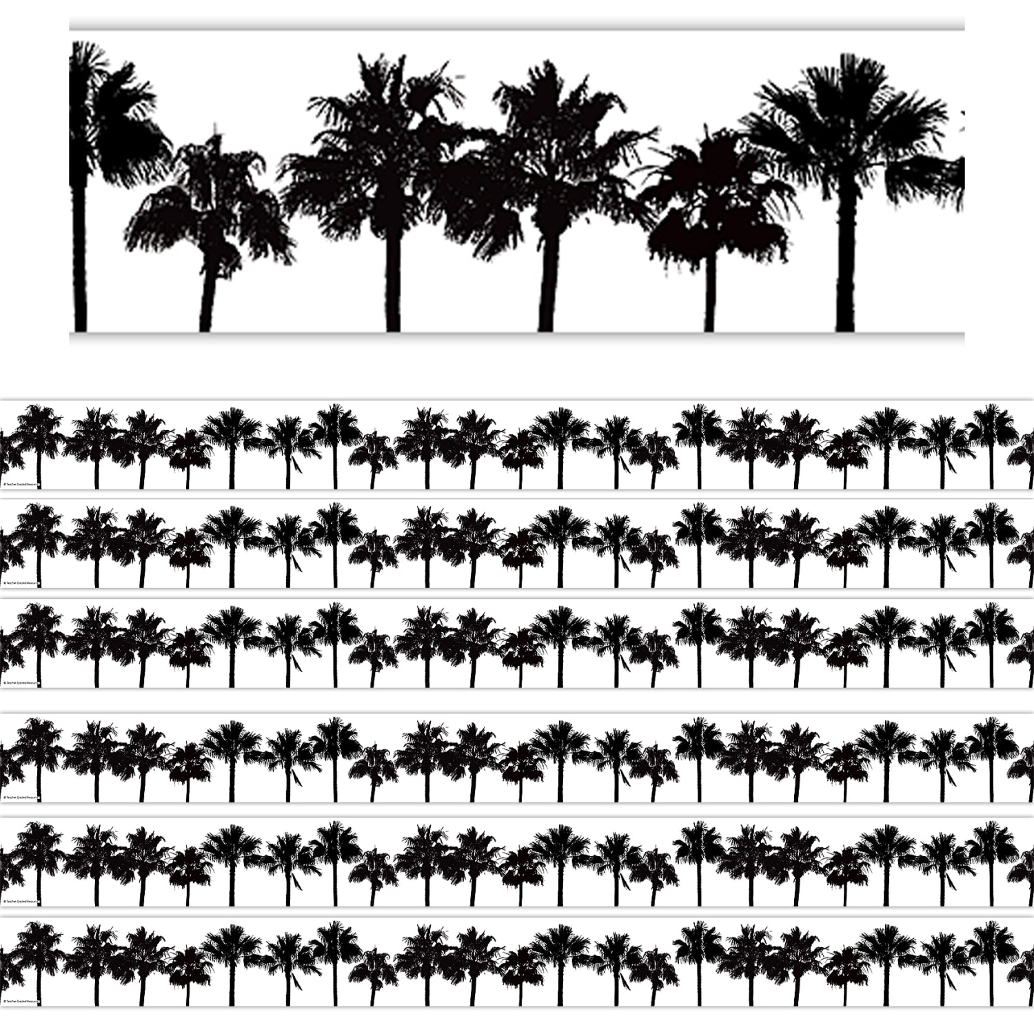 Teacher Created Resources Straight Border Trim, Coco Palms, 35ft Per Pack, Set Of 6 Packs