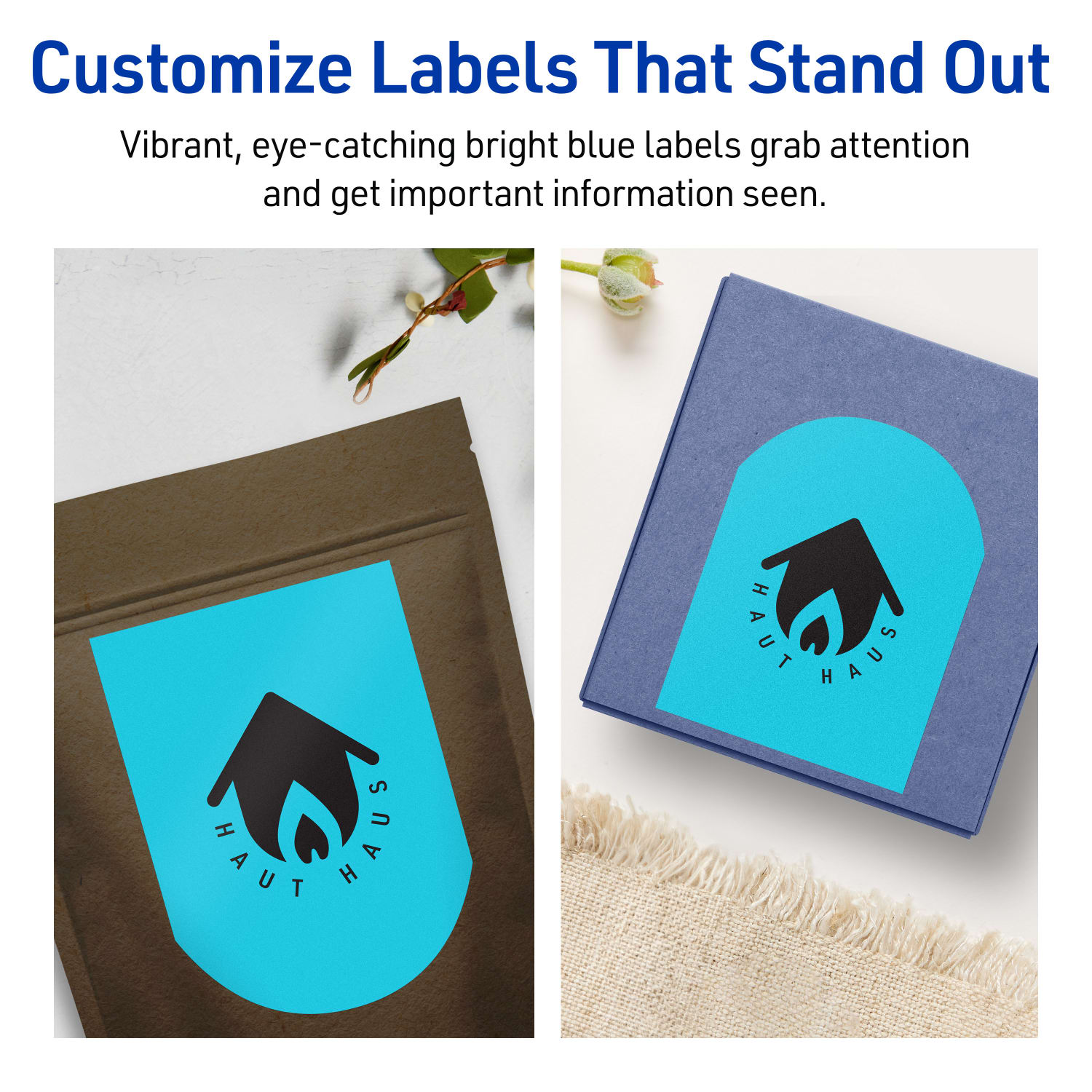 Avery Print-To-The-Edge Labels With Sure Feed Technology, 94600-BBP20, Arched, 4-3/4in x 3-1/2in, Matte Bright Blue, Pack of 80 - Image 4