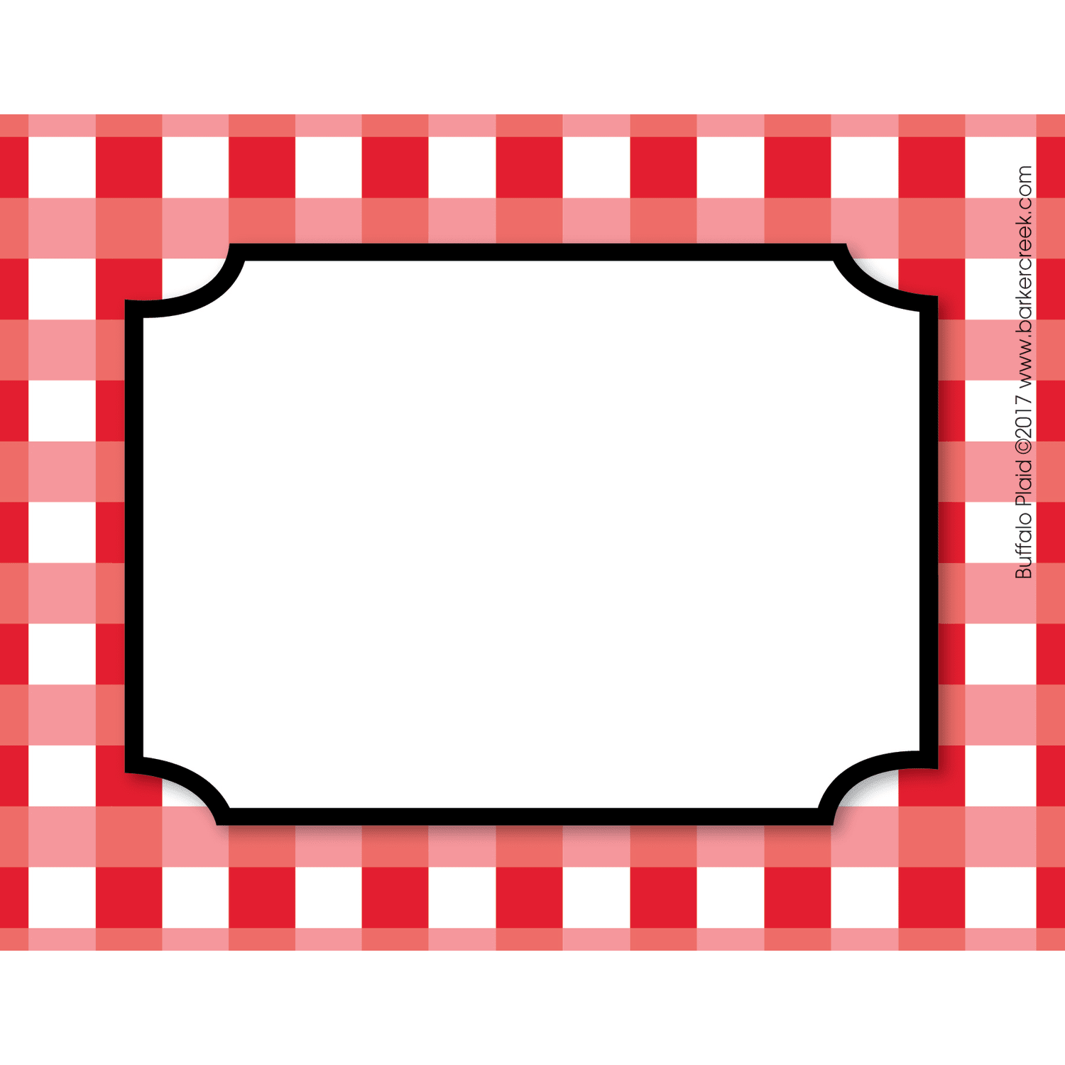 Barker Creek Name Badges/Self-Adhesive Labels, 3 1/2in x 2 3/4in, Buffalo Plaid, Pack Of 45 - Image 5