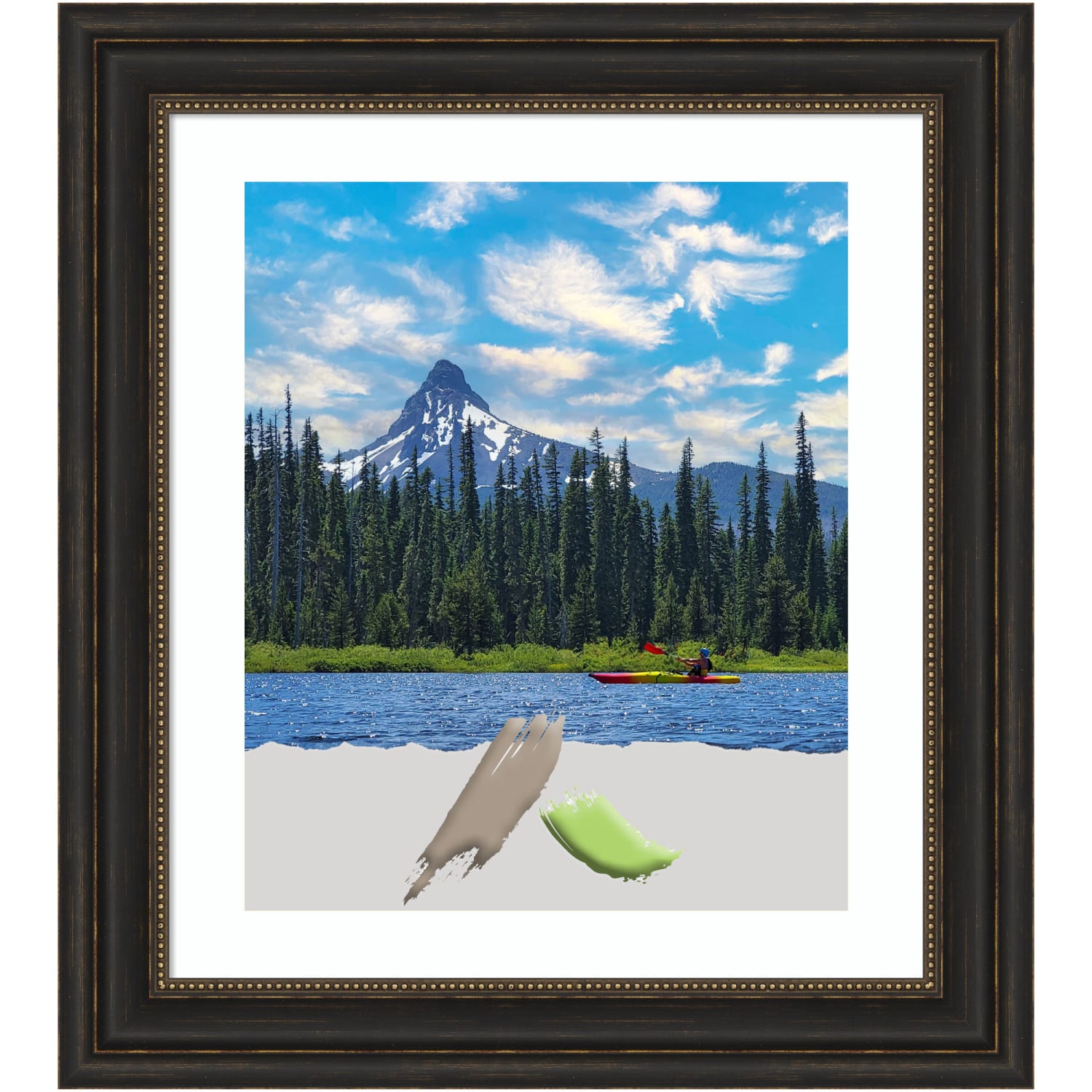 Amanti Art Picture Frame, 25in x 29in, Opening Size 20in x 24in (Matted To 16in x 20in), Accent Bronze