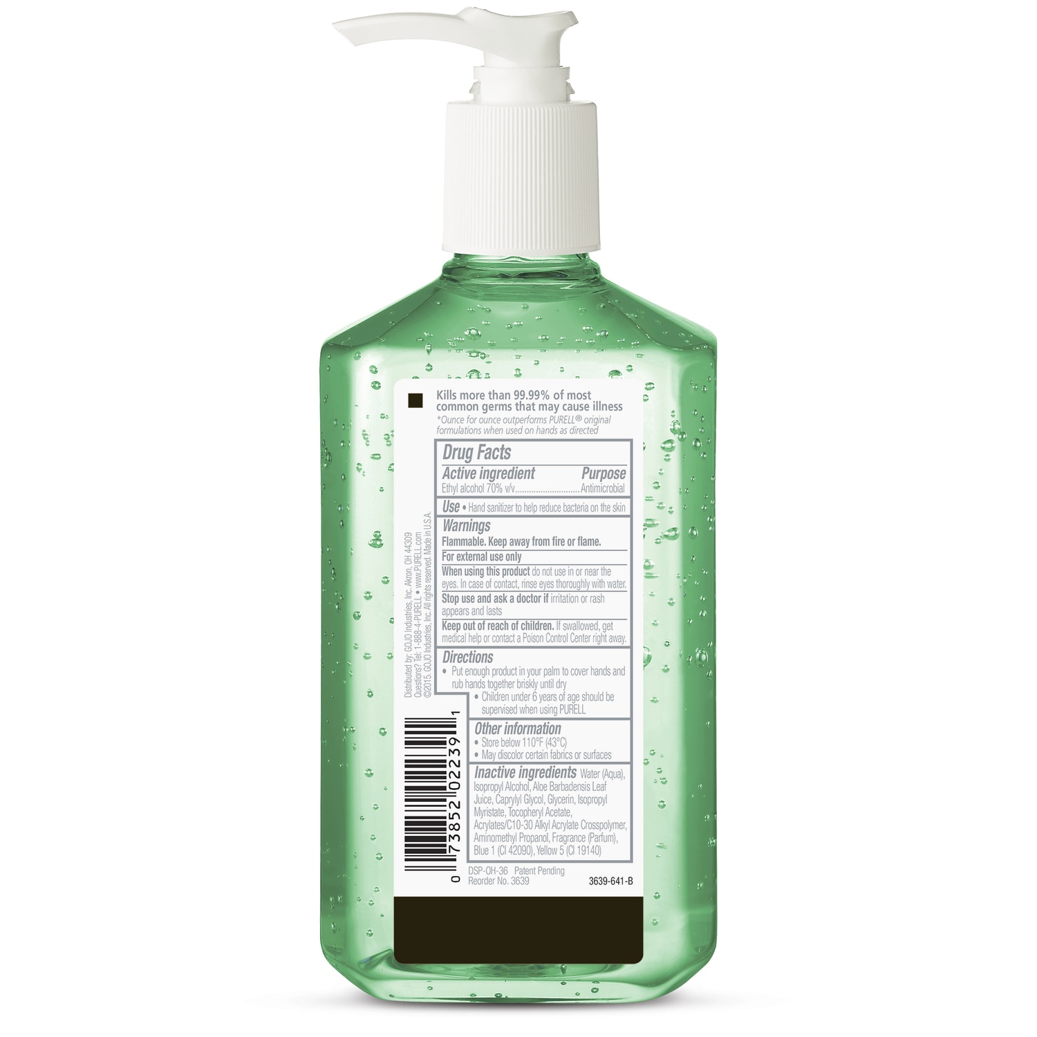 PURELL Advanced Hand Sanitizer Soothing Gel, Fresh Scent, 12 fl oz Pump Bottle - Image 3
