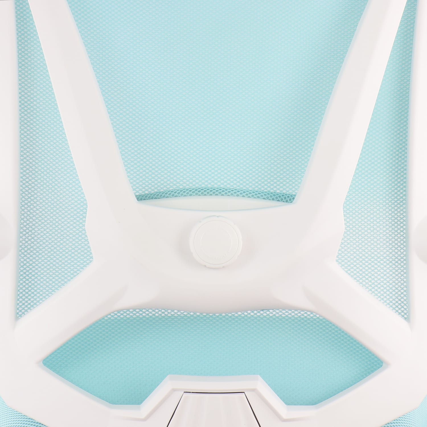 Elama Ergonomic Mesh Full-Back Adjustable Office Task Chair With Headrest, Blue/White - Image 3