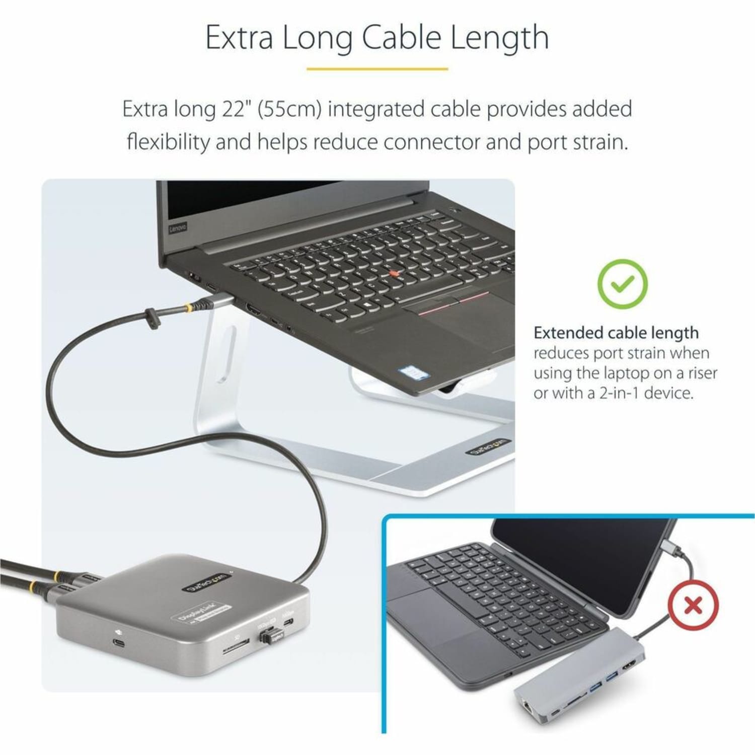 StarTech.com USB C Multiport Adapter, Dual 4K 60Hz HDMI 2.0b, 2x 10Gbps USB Hub, 100W PD Pass-Through, GbE, SD, Mini Dock, Win/Mac - Image 5